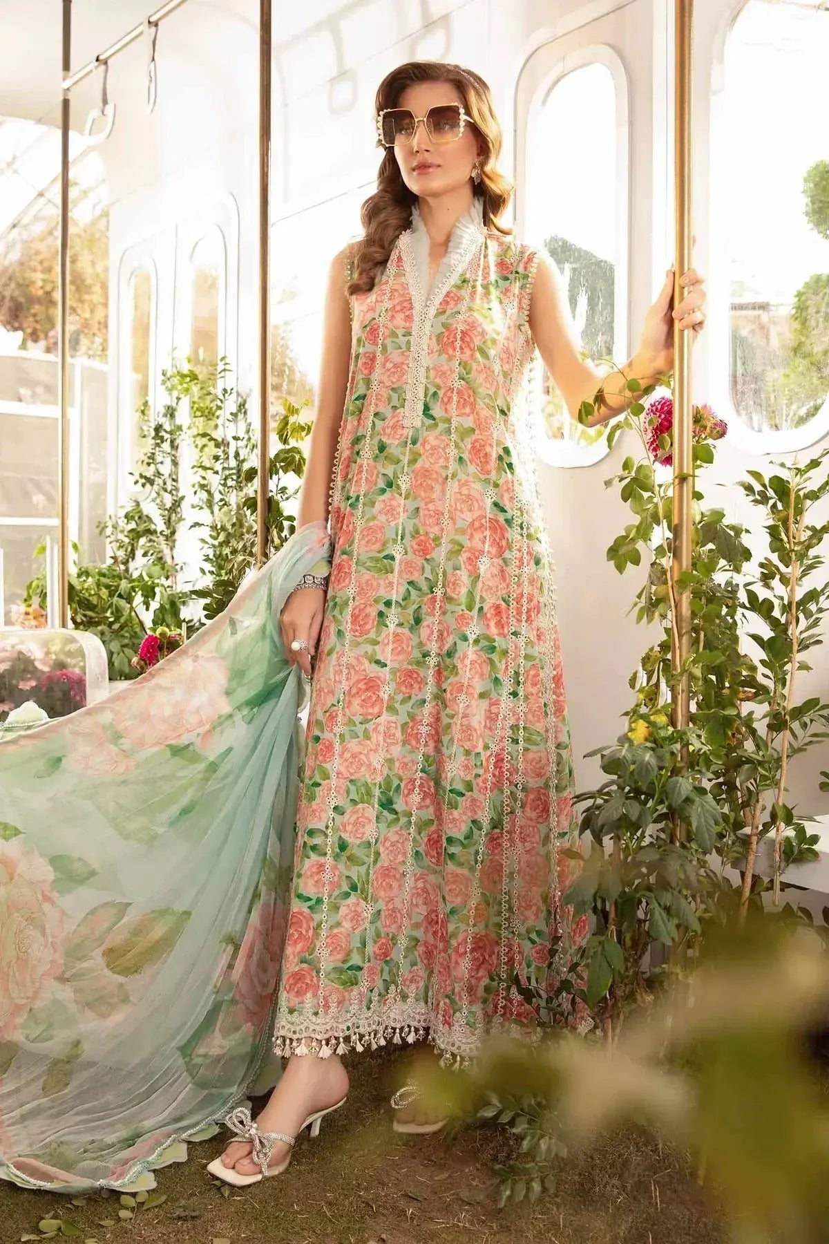 Maria B | M Prints Spring 24 | MPT-2106-A - Pakistani Designer Dress - by Maria B | Type: Luxury - 100% Original at Saira Sultan