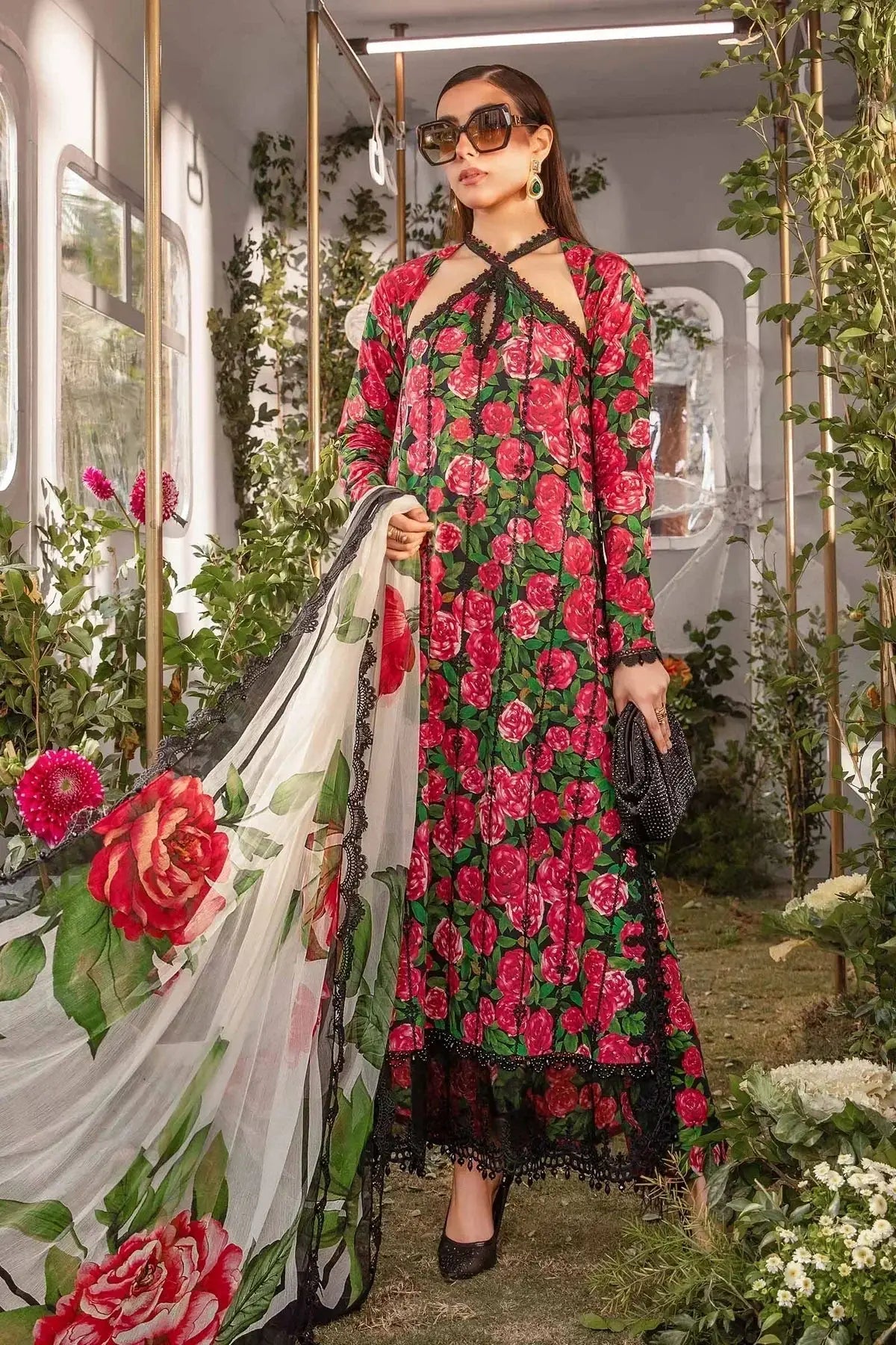 Maria B | M Prints Spring 24 | MPT-2106-B - Pakistani Designer Dress - by Maria B | Type: Luxury - 100% Original at Saira Sultan
