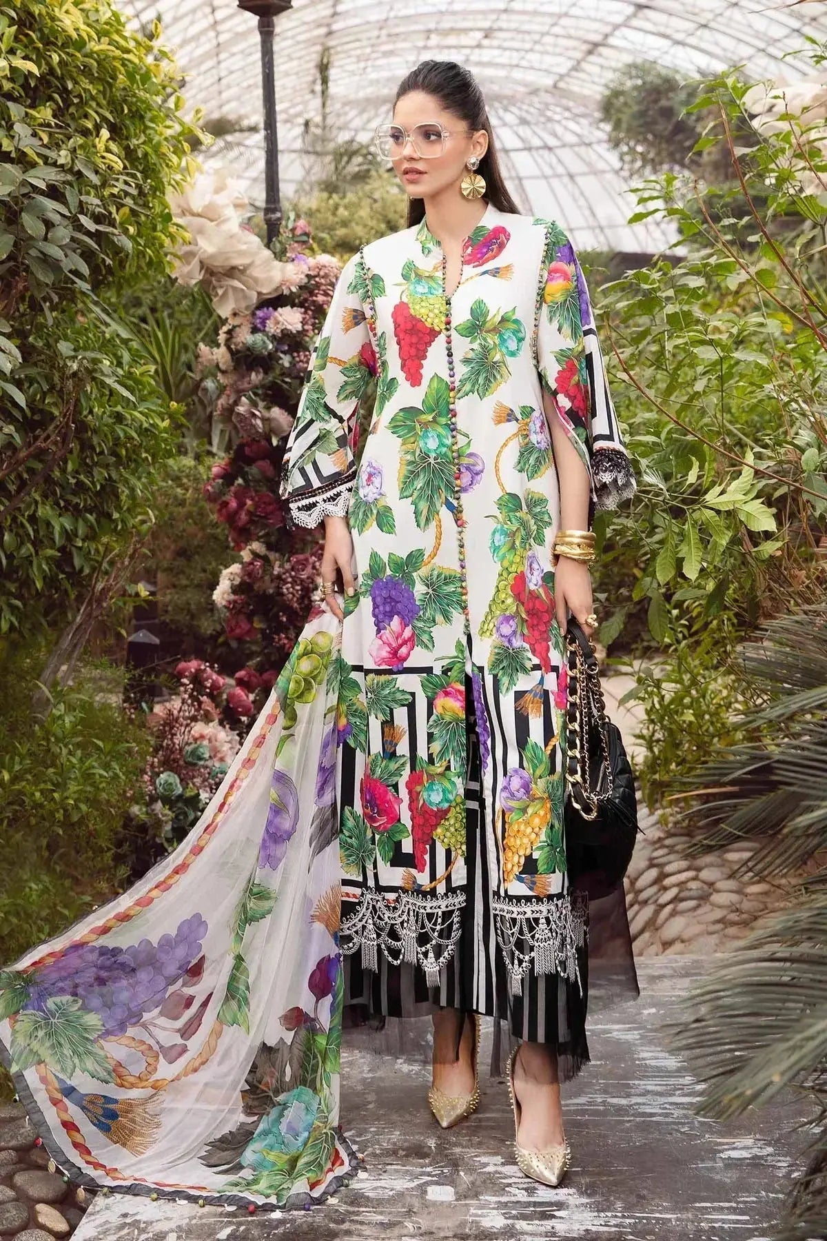 Maria B | M Prints Spring 24 | MPT-2108-A - Pakistani Designer Dress - by Maria B | Type: Luxury - 100% Original at Saira Sultan