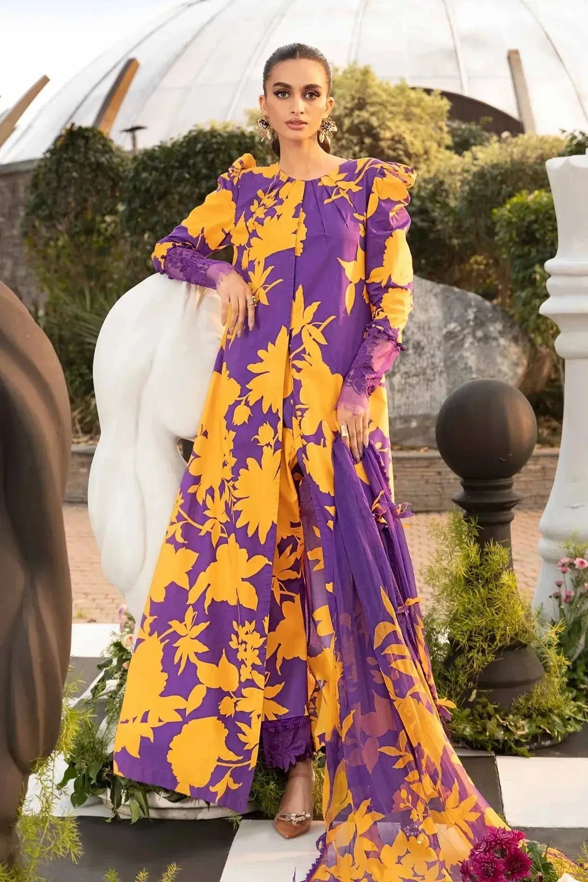 Maria B | M Prints Spring 24 | MPT-2111-A - Pakistani Designer Dress - by Maria B | Type: Luxury - 100% Original at Saira Sultan