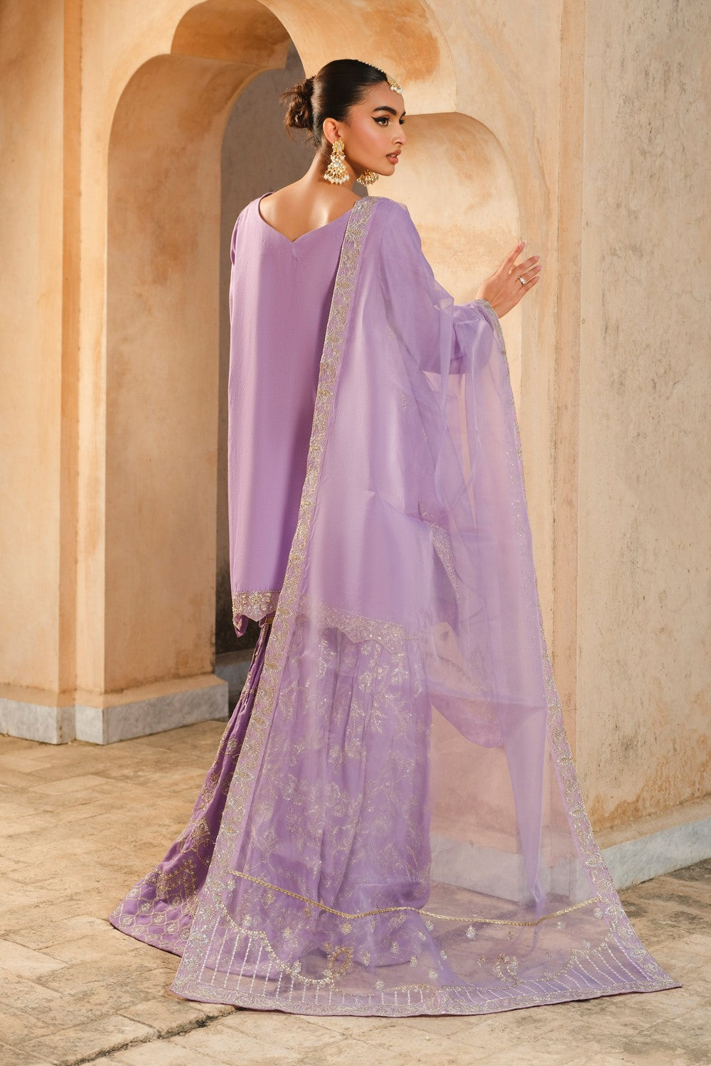 Maryum N Maria | Musk Formals | TRESOR - FS40031 S Purple Gray Organza