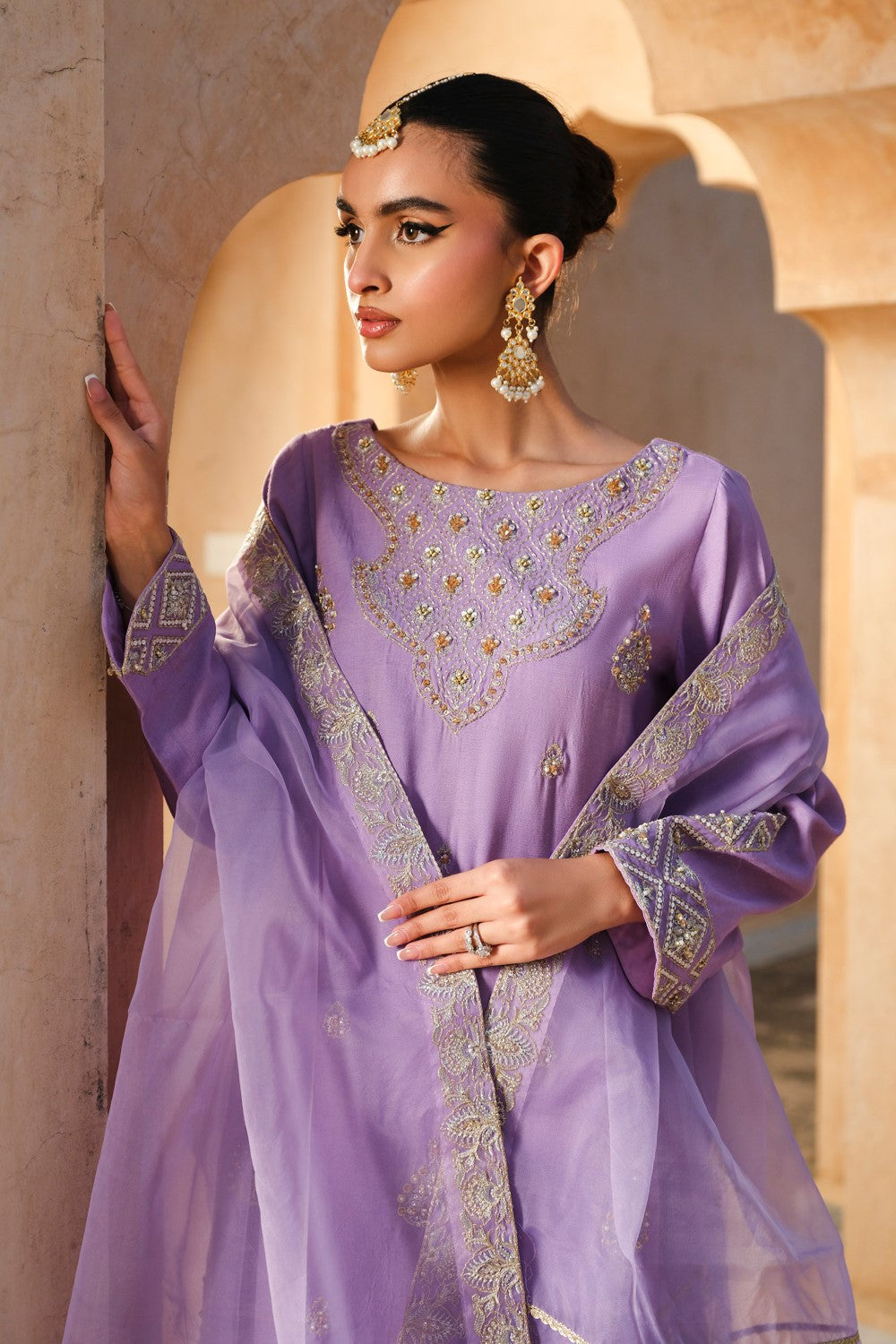 Maryum N Maria | Musk Formals | TRESOR - FS40031 M Purple Gray Organza
