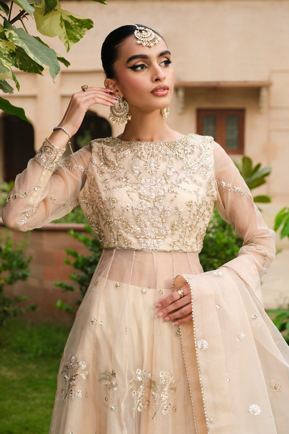 Maryum N Maria | Musk Formals | AMAYA - FS40037 M Cream Organza