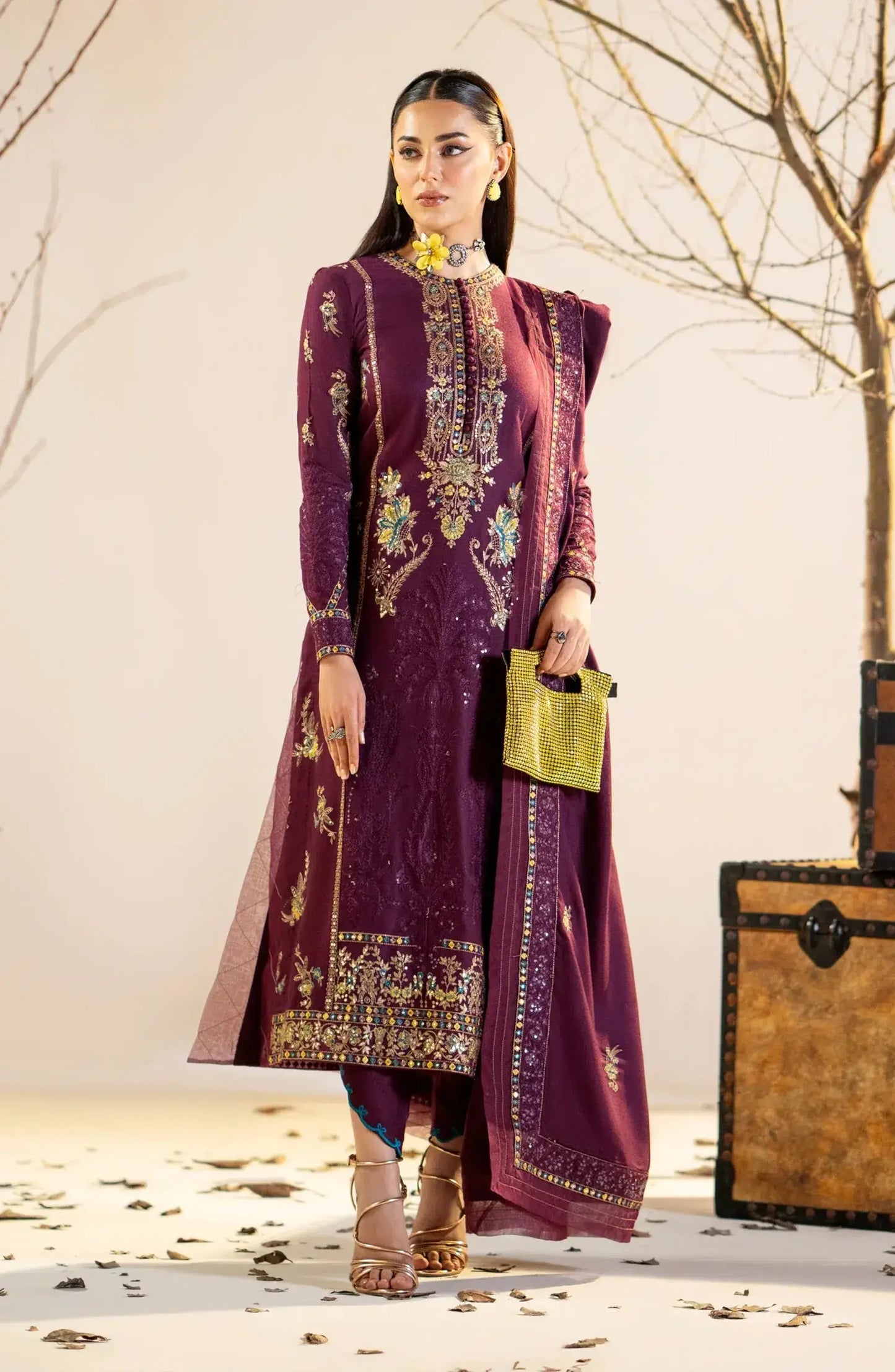 Maryum N Maria | Shehr Bano Winter 23 | JANEA MW23565 - Pakistani Designer Dress - by Maryum N Maria | Type: Luxury - 100% Original at Saira Sultan