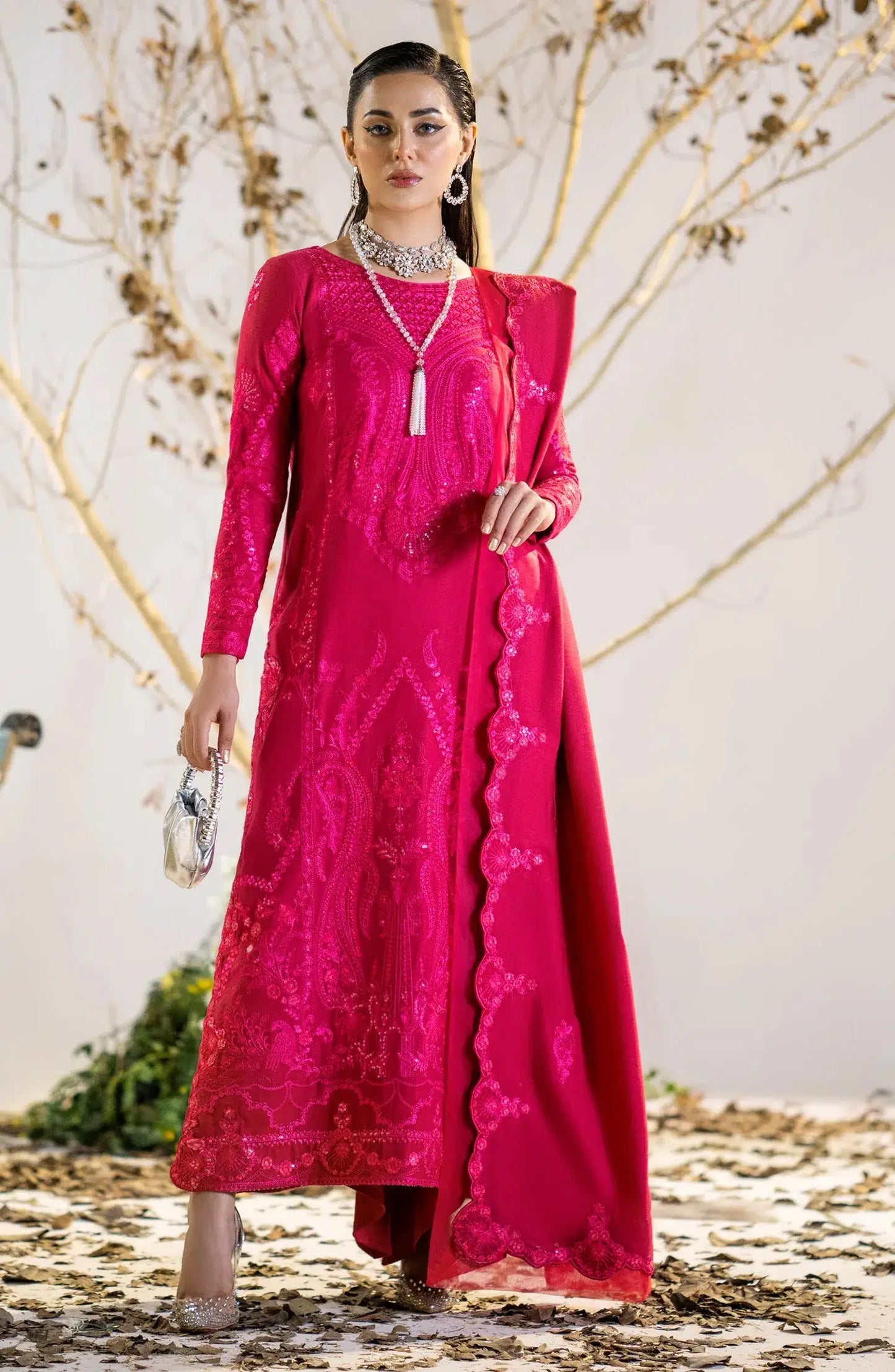 Maryum N Maria | Shehr Bano Winter 23 | HUSNA MW23554 - Pakistani Designer Dress - by Maryum N Maria | Type: Luxury - 100% Original at Saira Sultan