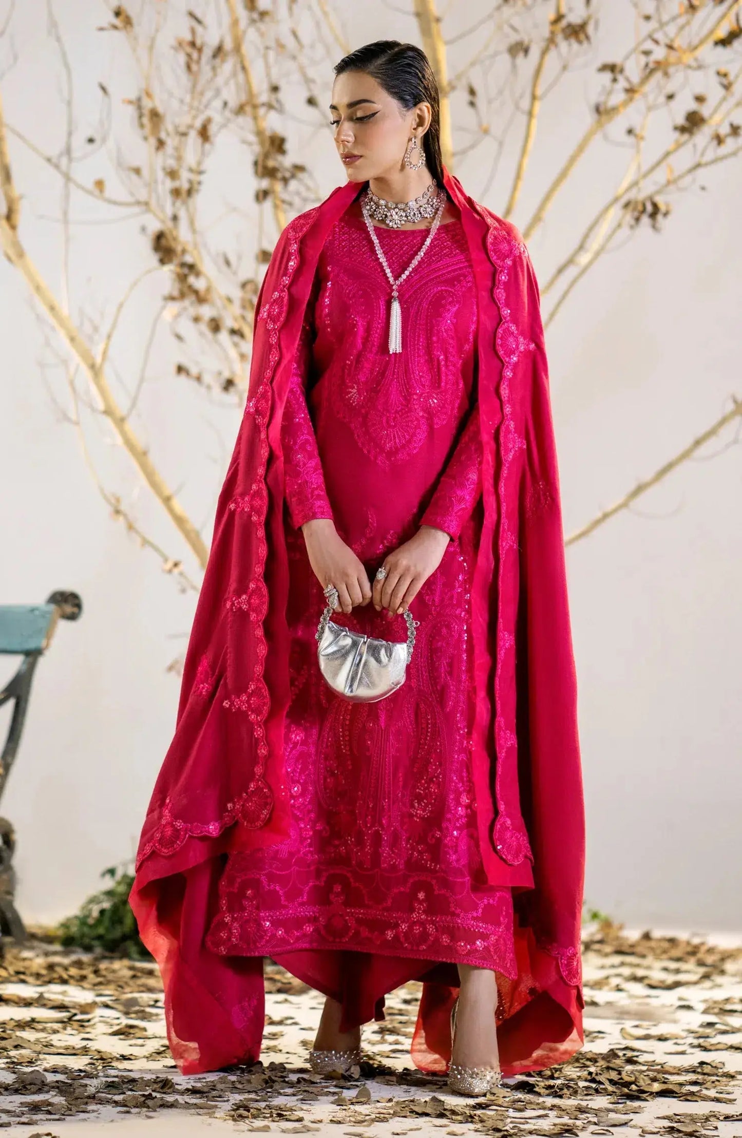 Maryum N Maria | Shehr Bano Winter 23 | HUSNA MW23554 - Pakistani Designer Dress - by Maryum N Maria | Type: Luxury - 100% Original at Saira Sultan
