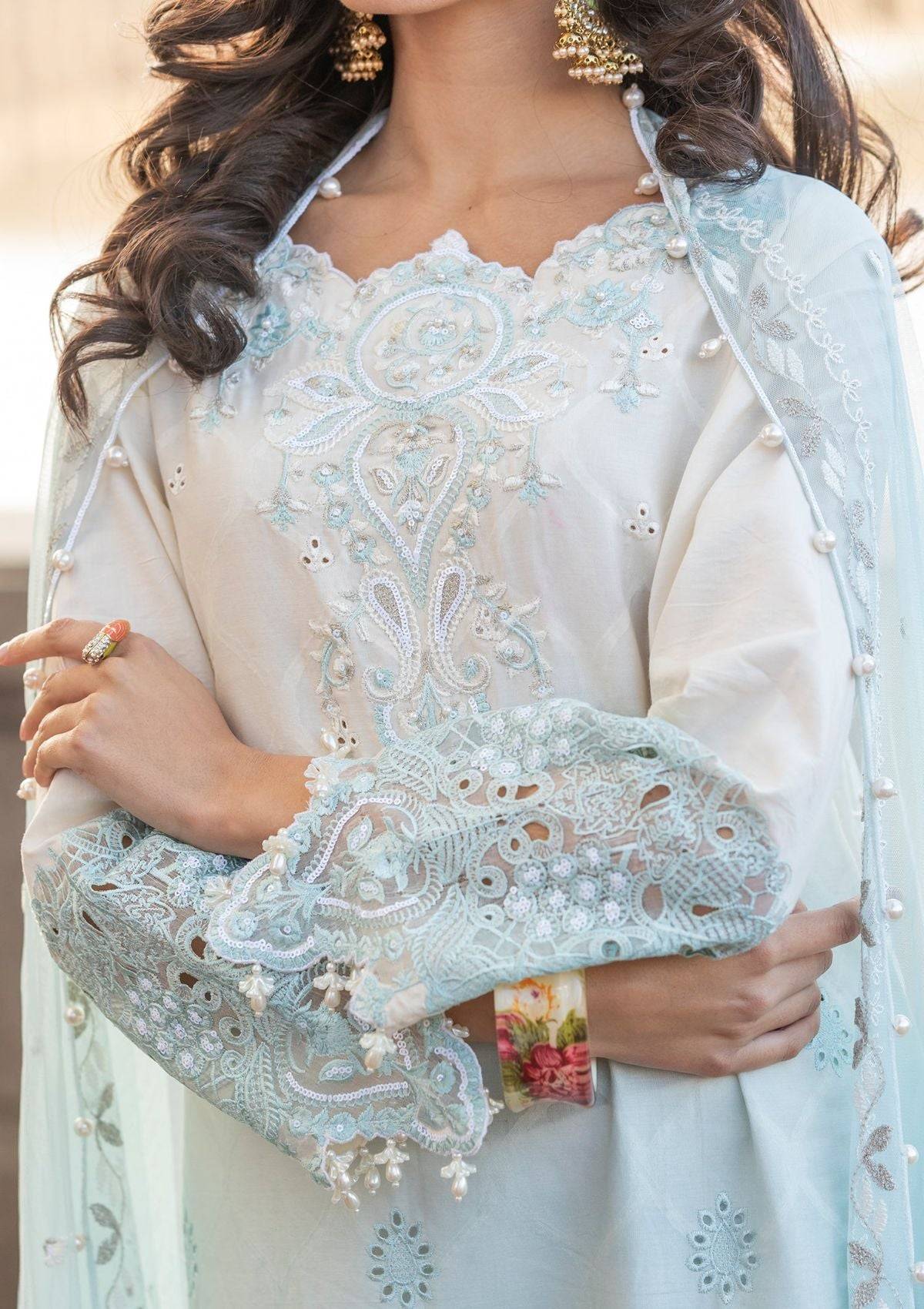 Meem | Luxury Eid Lawn 24 | MD-07 BLUE - Pakistani Designer Dress - by Meem | Type: Luxury - 100% Original at Saira Sultan