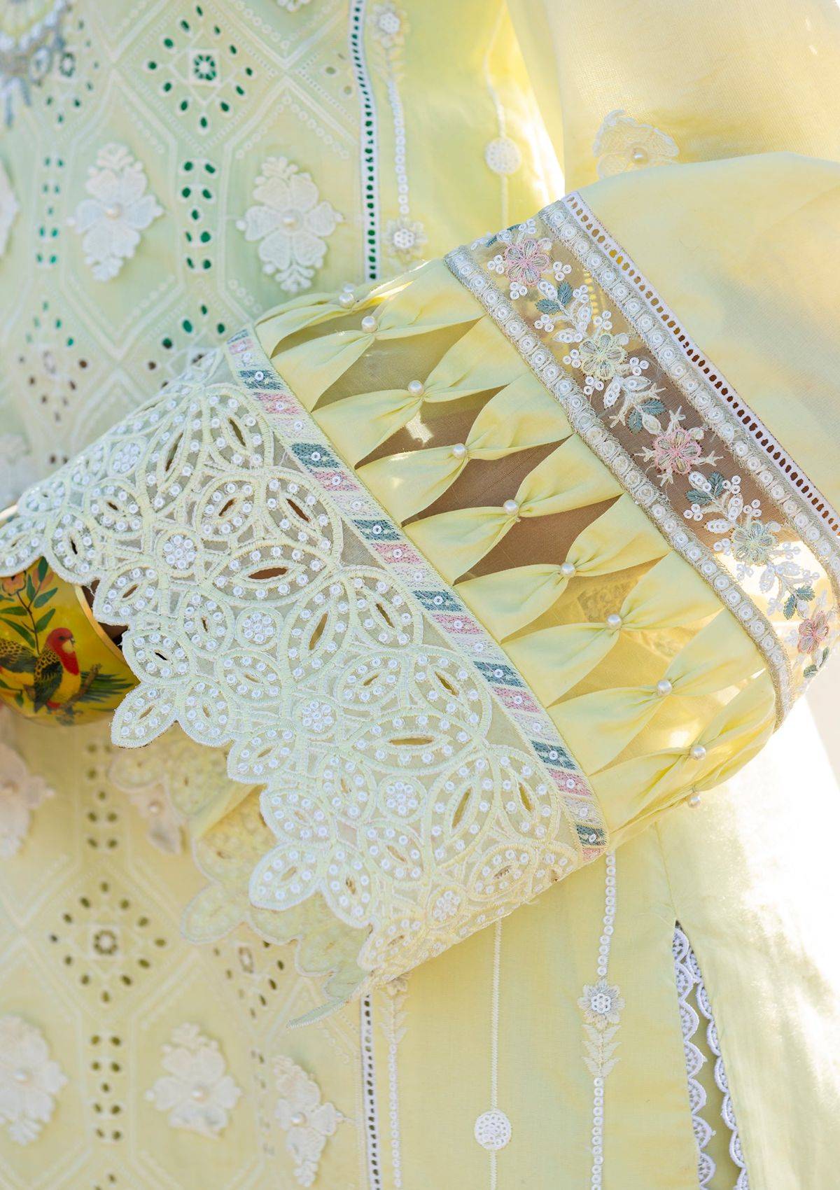 Meem | Luxury Eid Lawn 24 | MD-08 YELLOW - Pakistani Designer Dress - by Meem | Type: Luxury - 100% Original at Saira Sultan