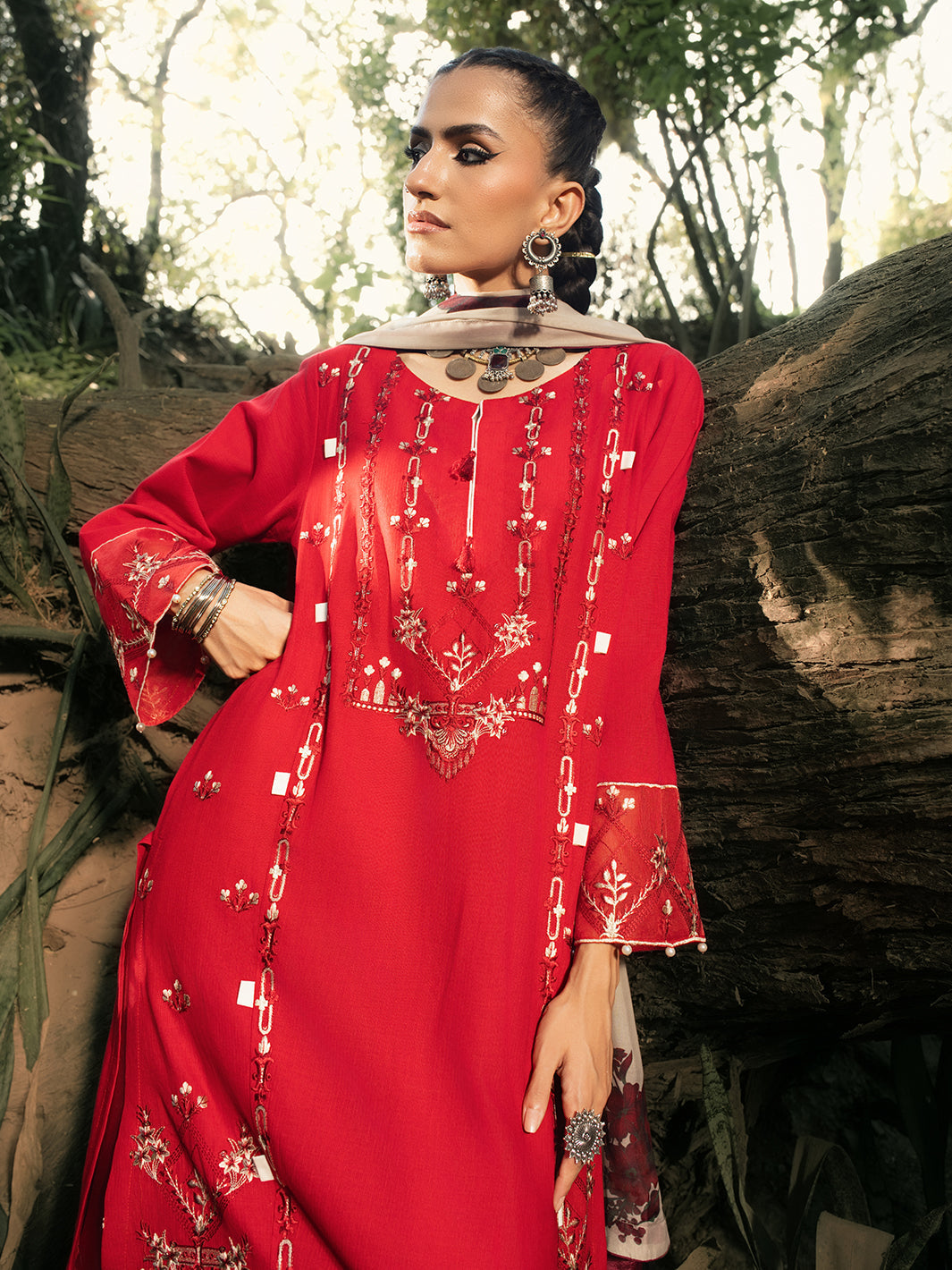 Hemstitch | The Garden Lawn | Midnight Rose - Pakistani Designer Dress - by Hemstitch - Type : Ladies Clothes - 100% Original at Saira Sultan