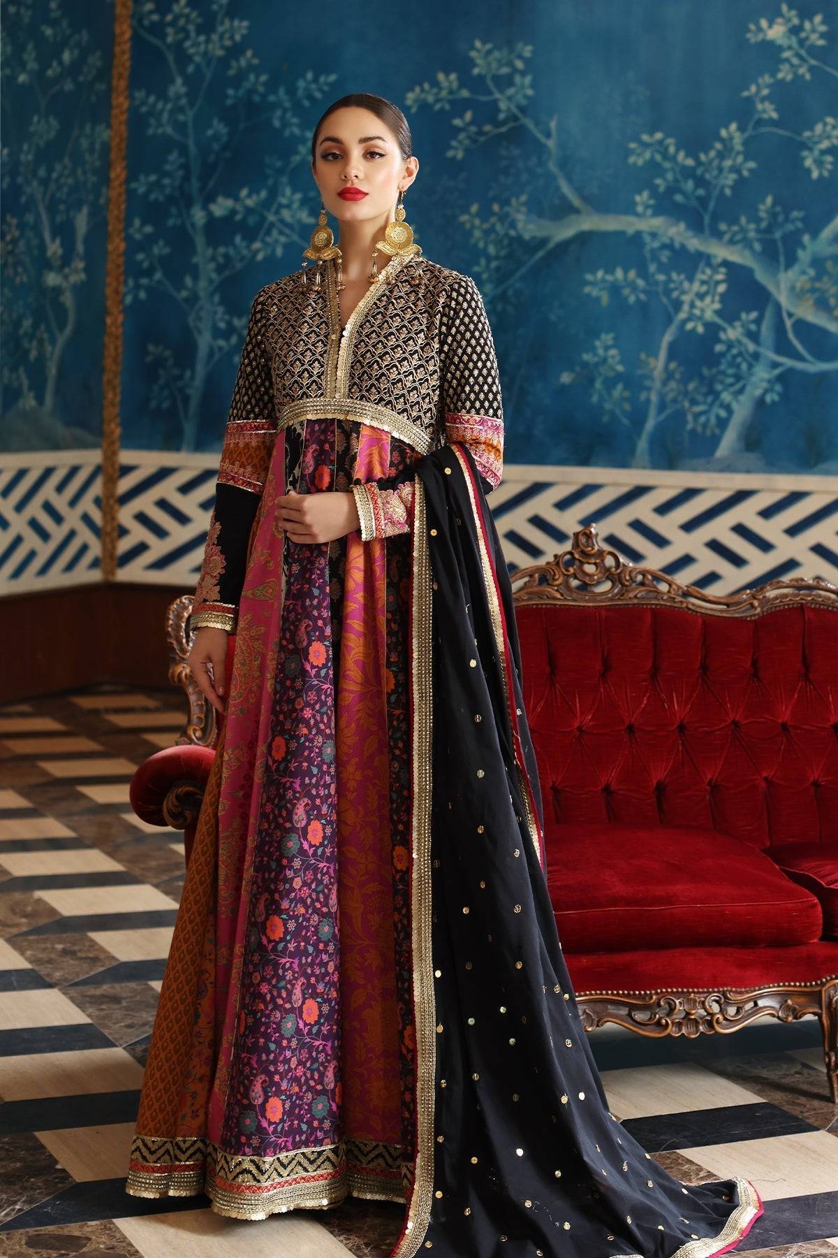 Mina Kashif | Festive Lawn | Misty - Pakistani Designer Dress - by Mina Kashif | Type: Luxury - 100% Original at Saira Sultan