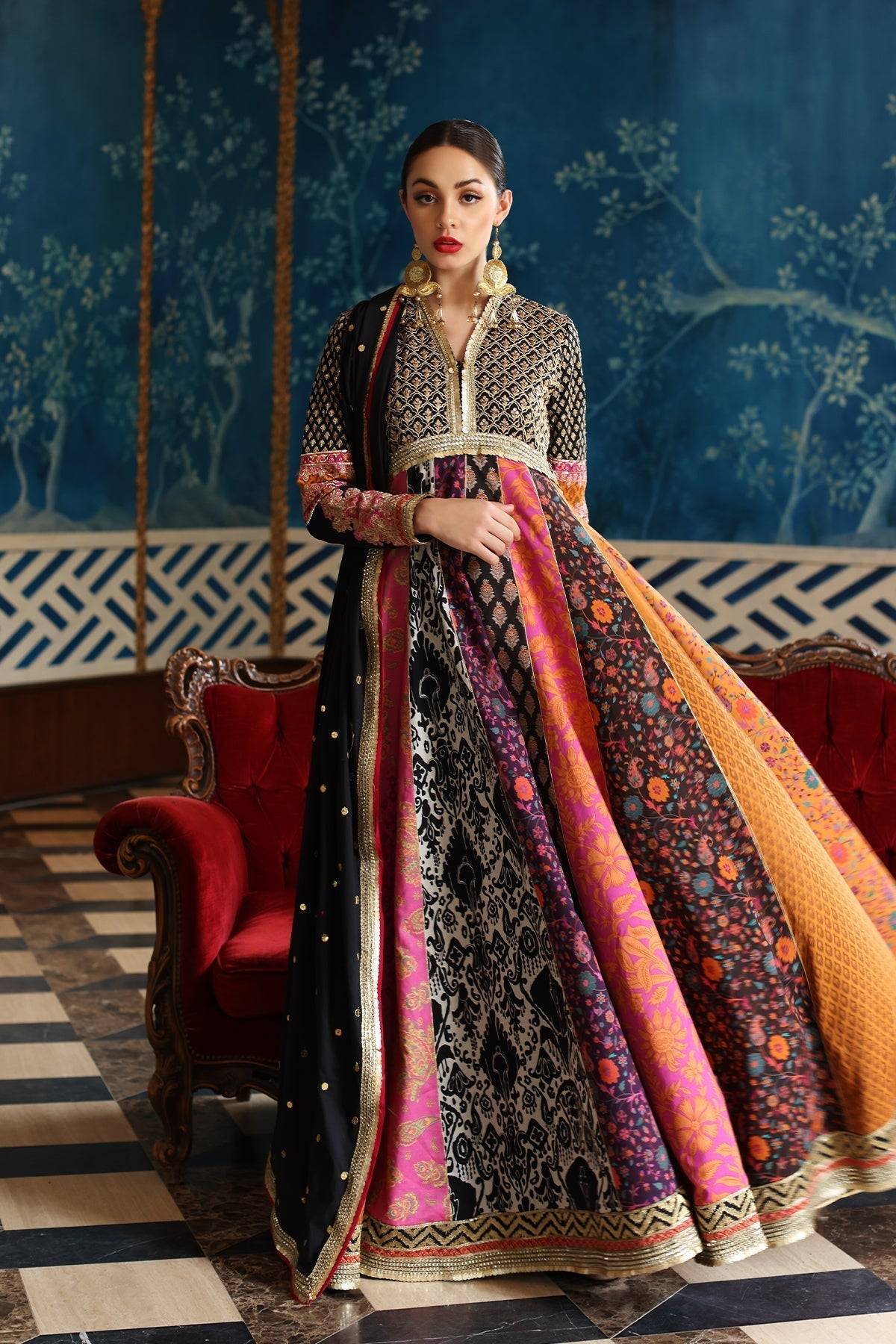 Mina Kashif | Festive Lawn | Misty - Pakistani Designer Dress - by Mina Kashif | Type: Luxury - 100% Original at Saira Sultan