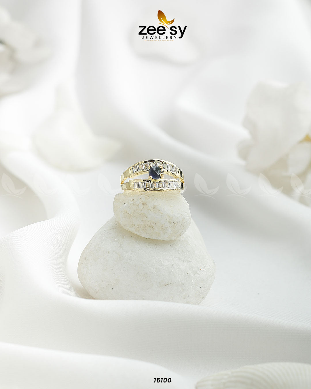 Mirage Ring Golden Blue