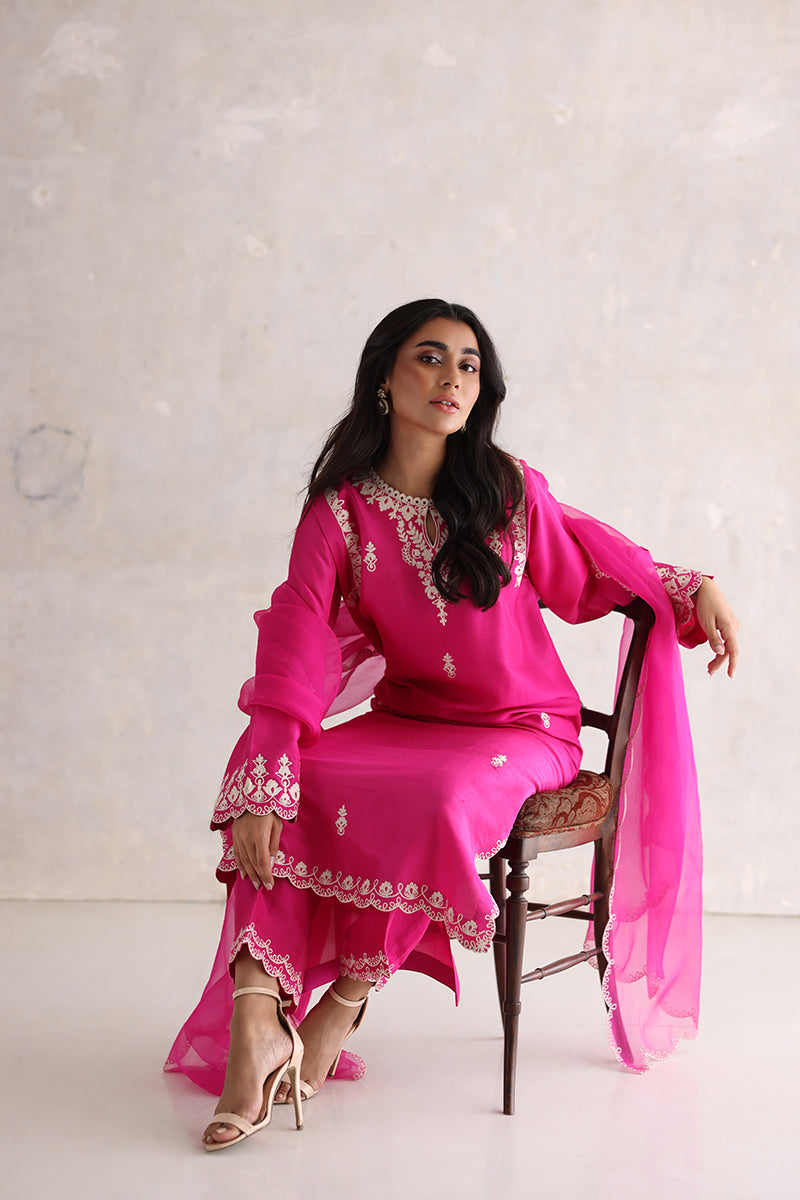 Sana Abbas | Luxury Pret | Miray XL Hot Pink Silk