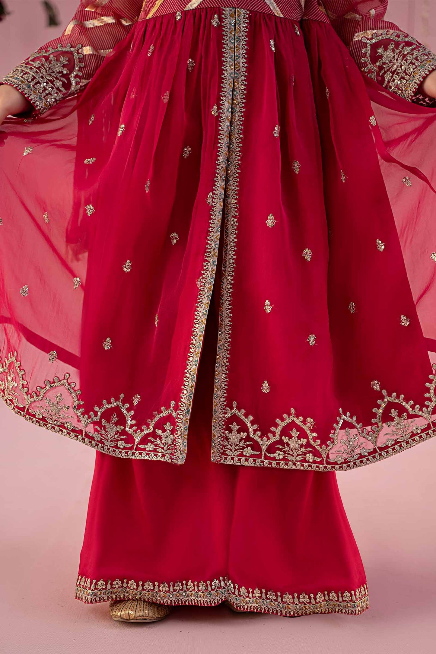 Maria B | 3 Piece Embroidered Organza Suit | MKS-EF24-27 6-Apr Pink