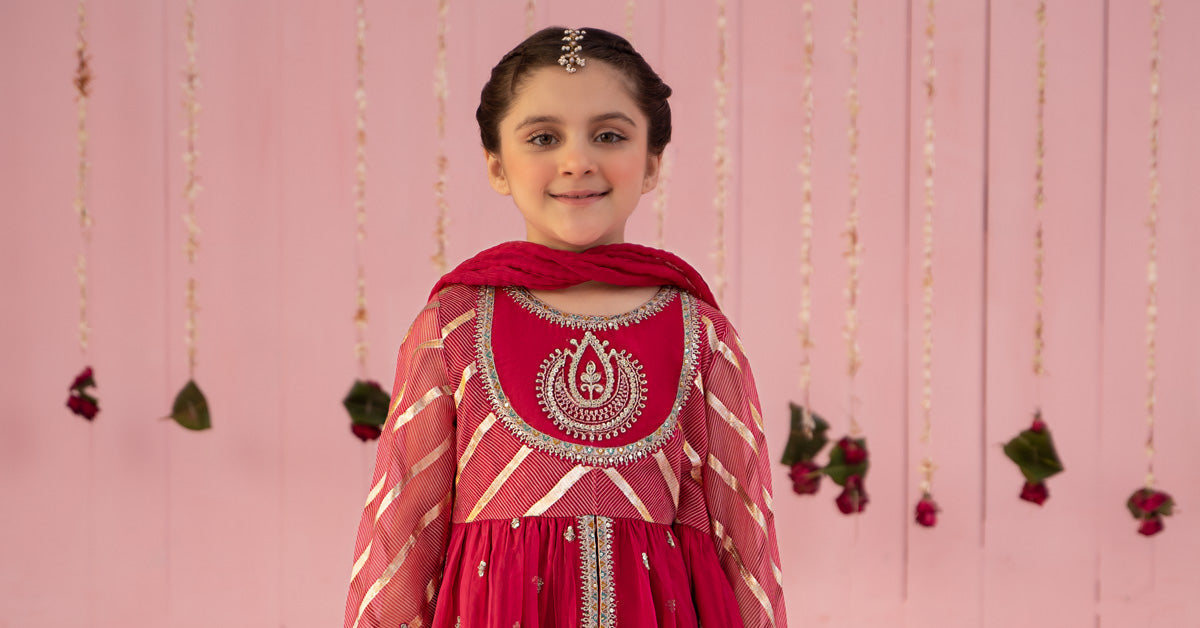 Maria B | 3 Piece Embroidered Organza Suit | MKS-EF24-27 14-Dec Pink