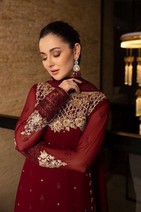 Azure | Embroidered Chiffon Collection | Mookaite - Pakistani Designer Dress - by Sobia Nazir | Type: Luxury - 100% Original at Saira Sultan