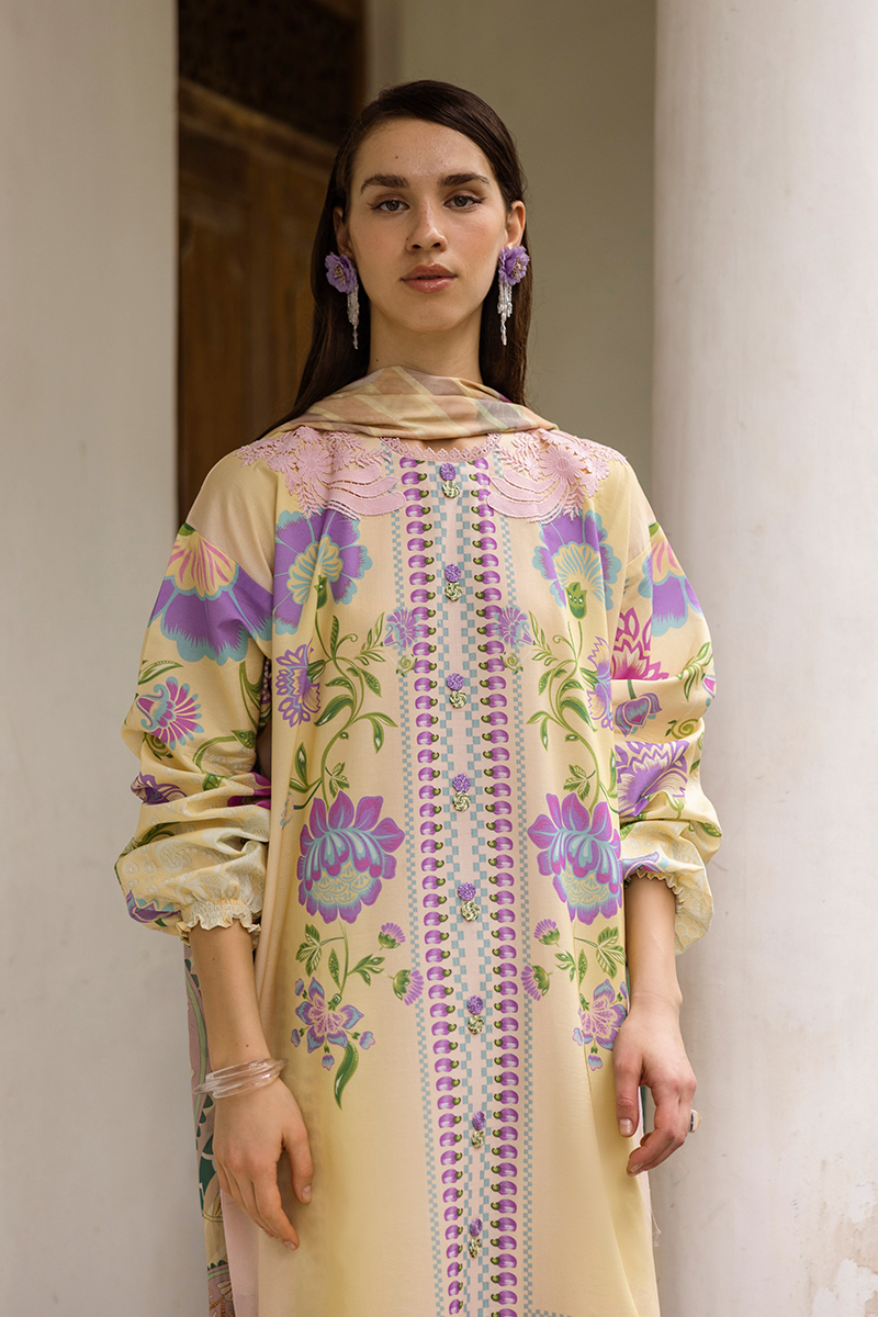 Mushq | La Dolce Hemline Prints 25 | Dulcina M Lemon Yellow Lawn