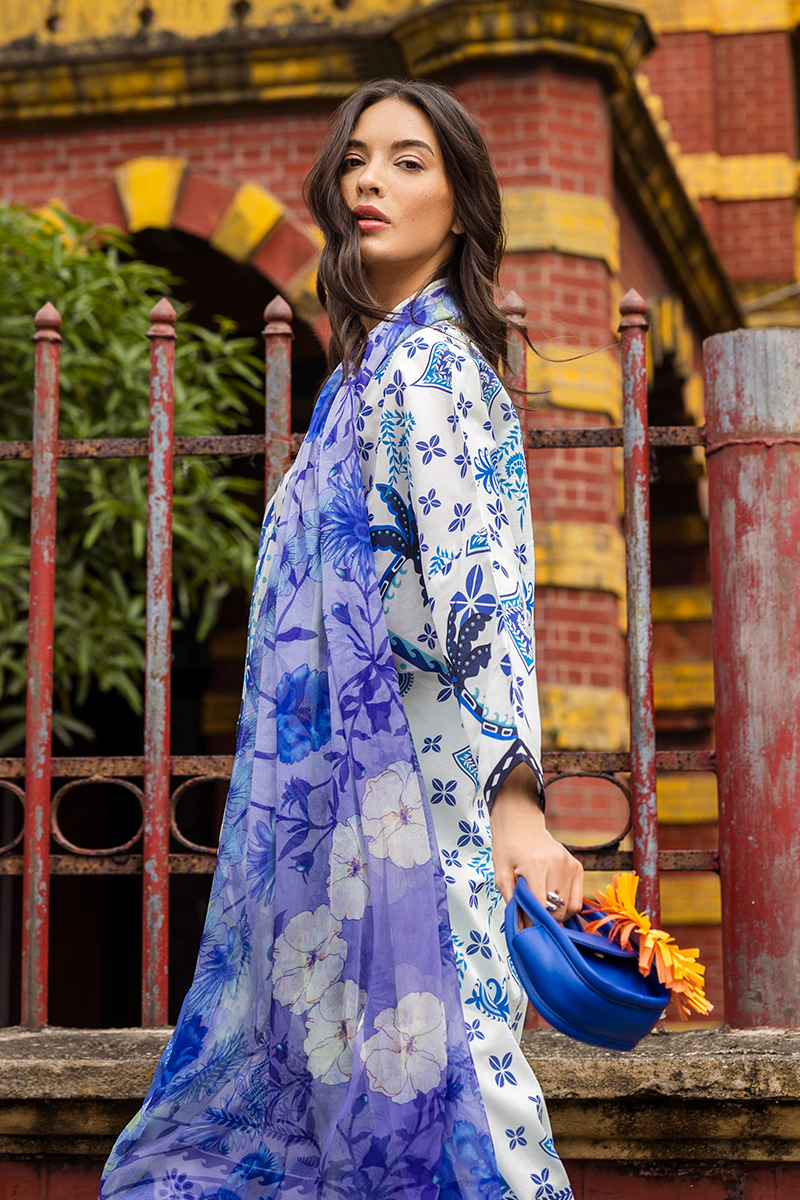 Mushq | La Dolce Hemline Prints 25 | Ksenia Custom Size White Lawn