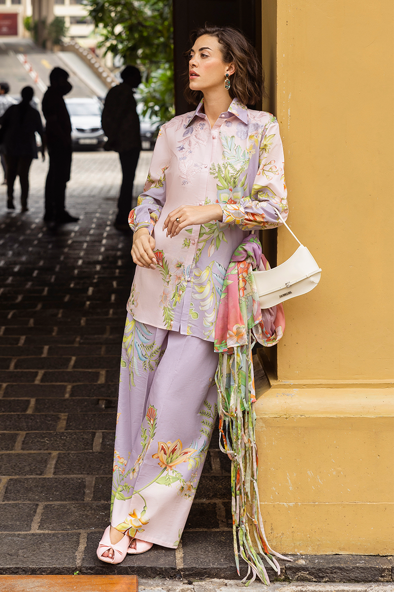 Mushq | La Dolce Hemline Prints 25 | Erminia XS Purple Gray Lawn