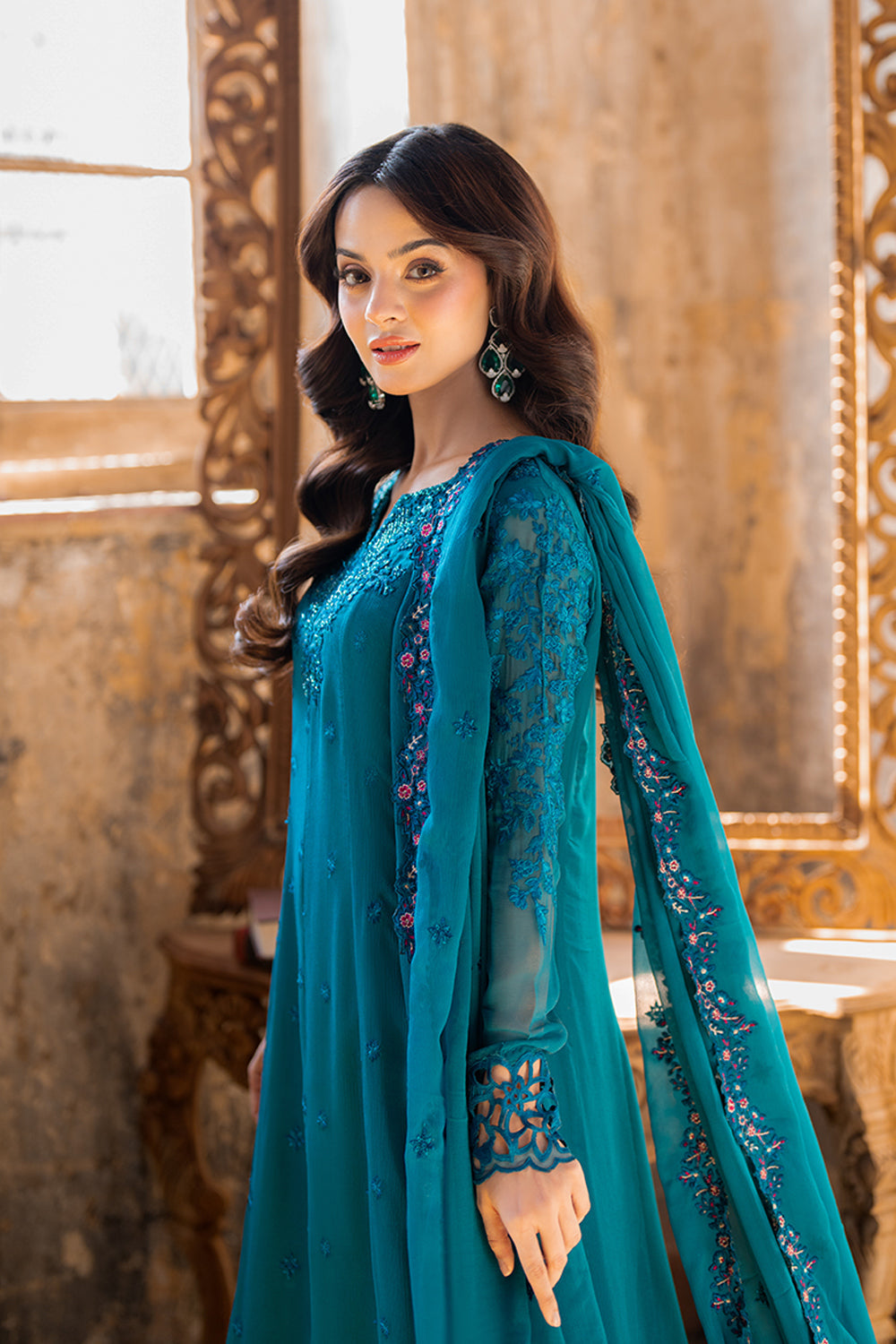 Azure | Ensembles | Mystic Teal - Pakistani Designer Dress - by Azure - Type : Ladies Clothes - 100% Original at Saira Sultan