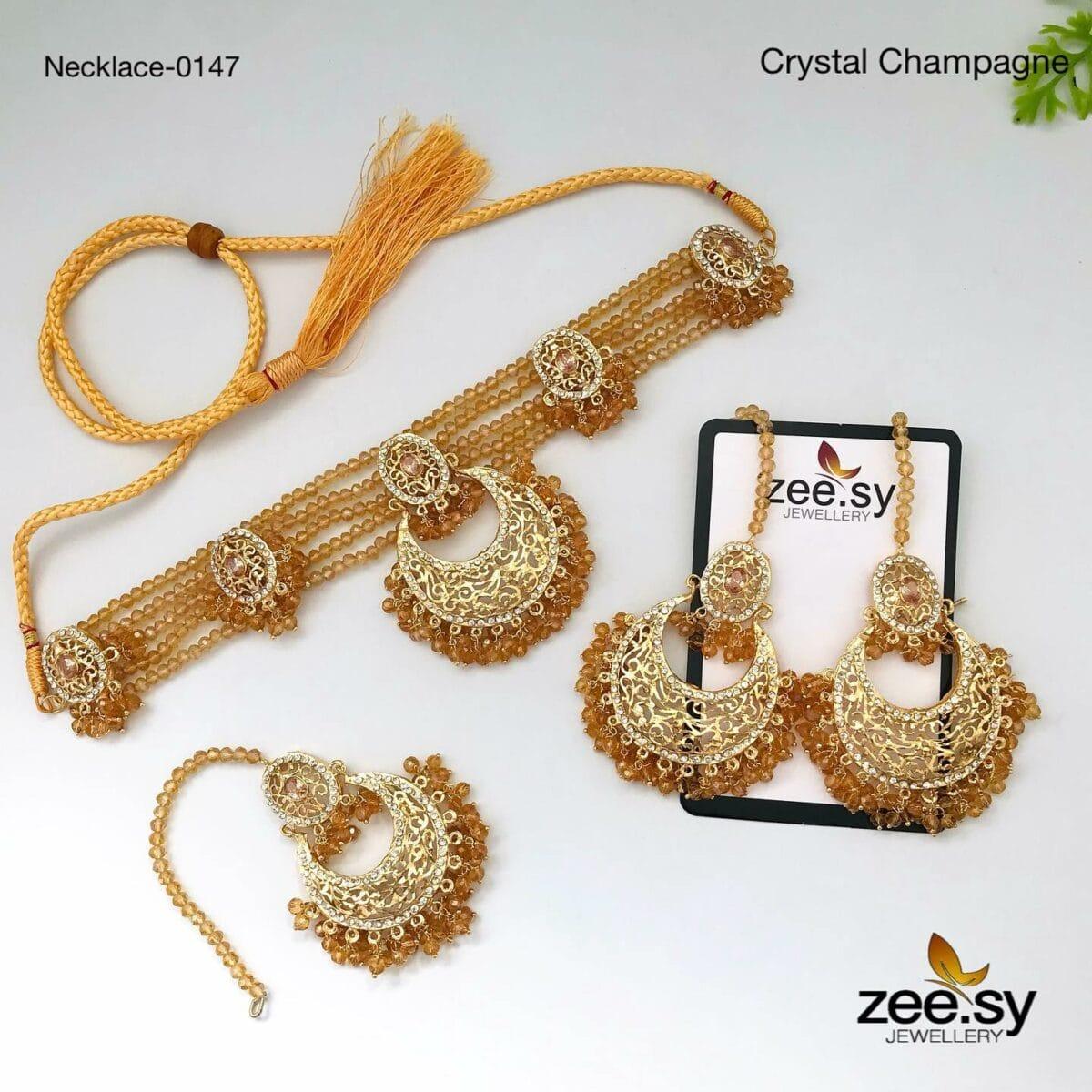 Necklace-0147 Crystal Champagne