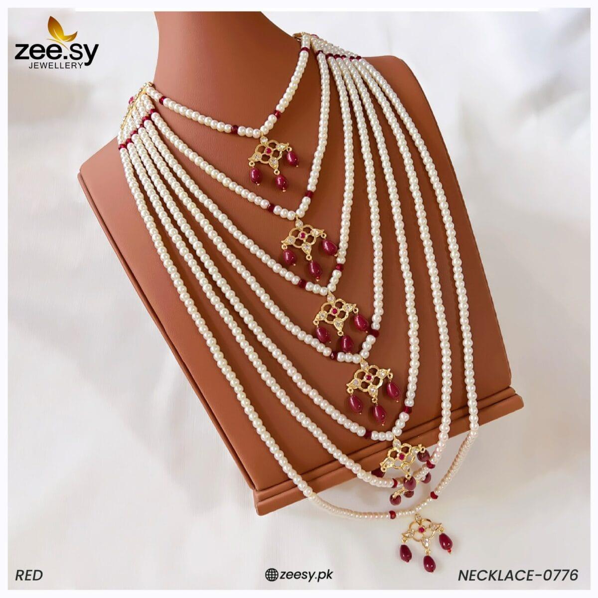 Mala Necklace-0776 Red