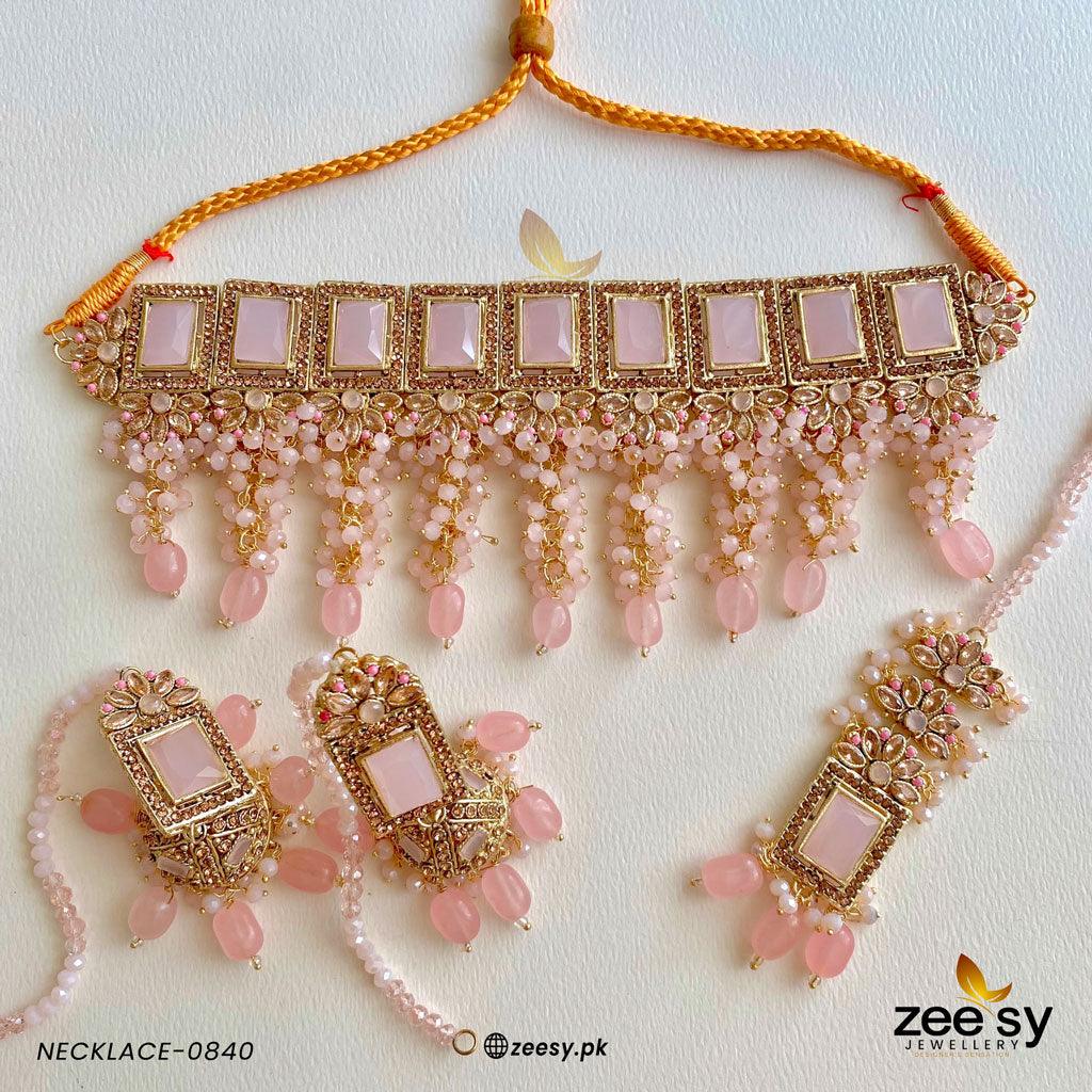 Necklace-0840 Mint Pink