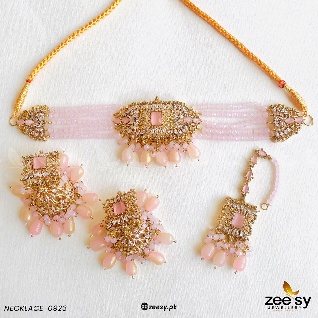 Necklace-0923 Mint Pink