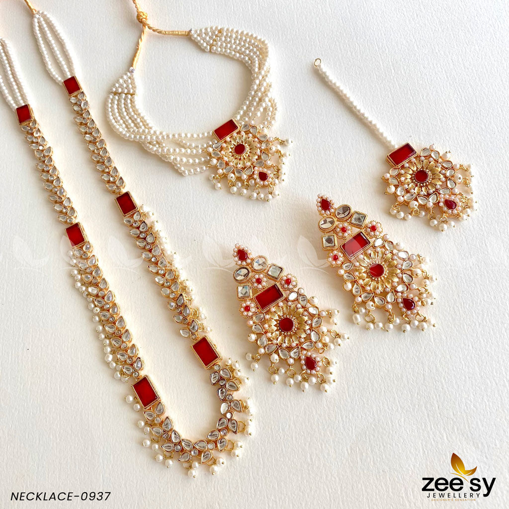 Mala Necklace-0937 Red