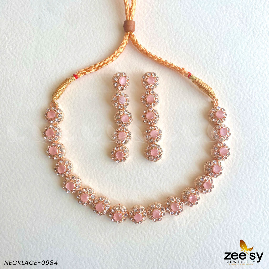 Necklace-0985 Mint Pink