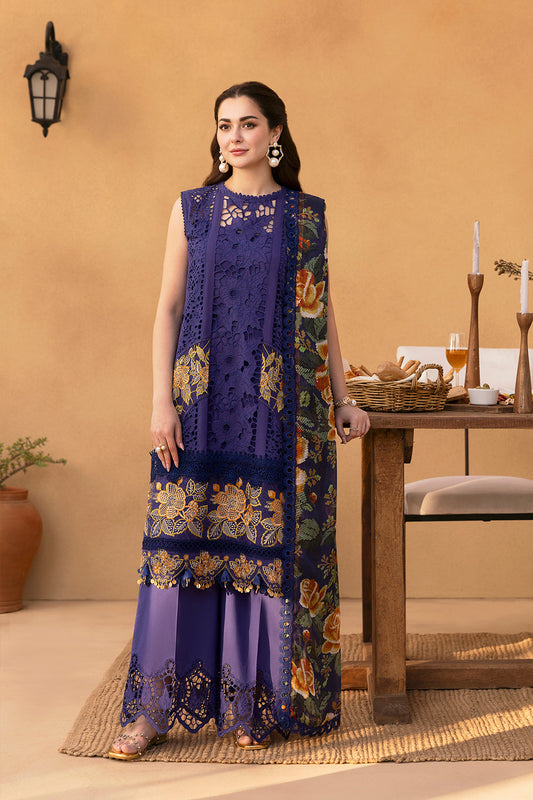 Saira Rizwan | Luxury Lawn 25 | AIMEE-SRL25-01 XS Navy Lawn