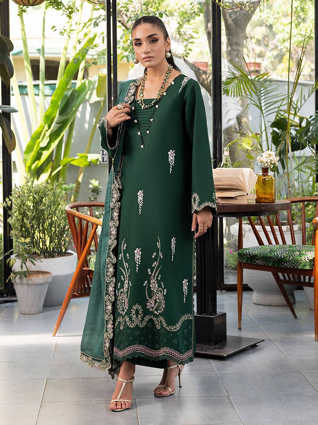 Izel | Meadow Muse Embroidered Lawn 25 | NOORE - Pakistani Designer Dress - by Izel | Type: Ladies Clothes - 100% Original at Saira Sultan