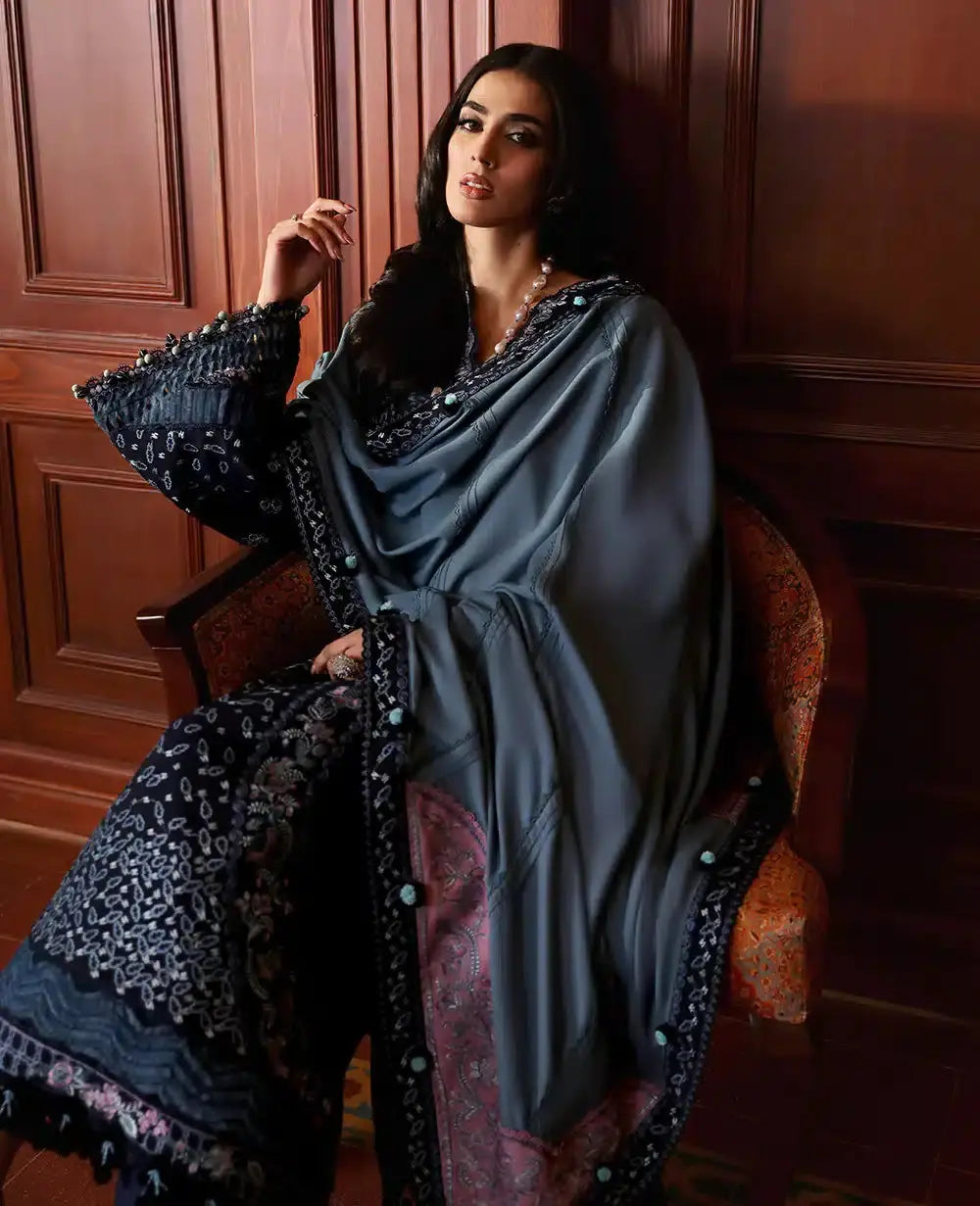 Republic Womenswear | Noemei Luxury Shawl 23 | NWU23-D5-B - Pakistani Designer Dress - by Republic Womenswear | Type: Luxury - 100% Original at Saira Sultan