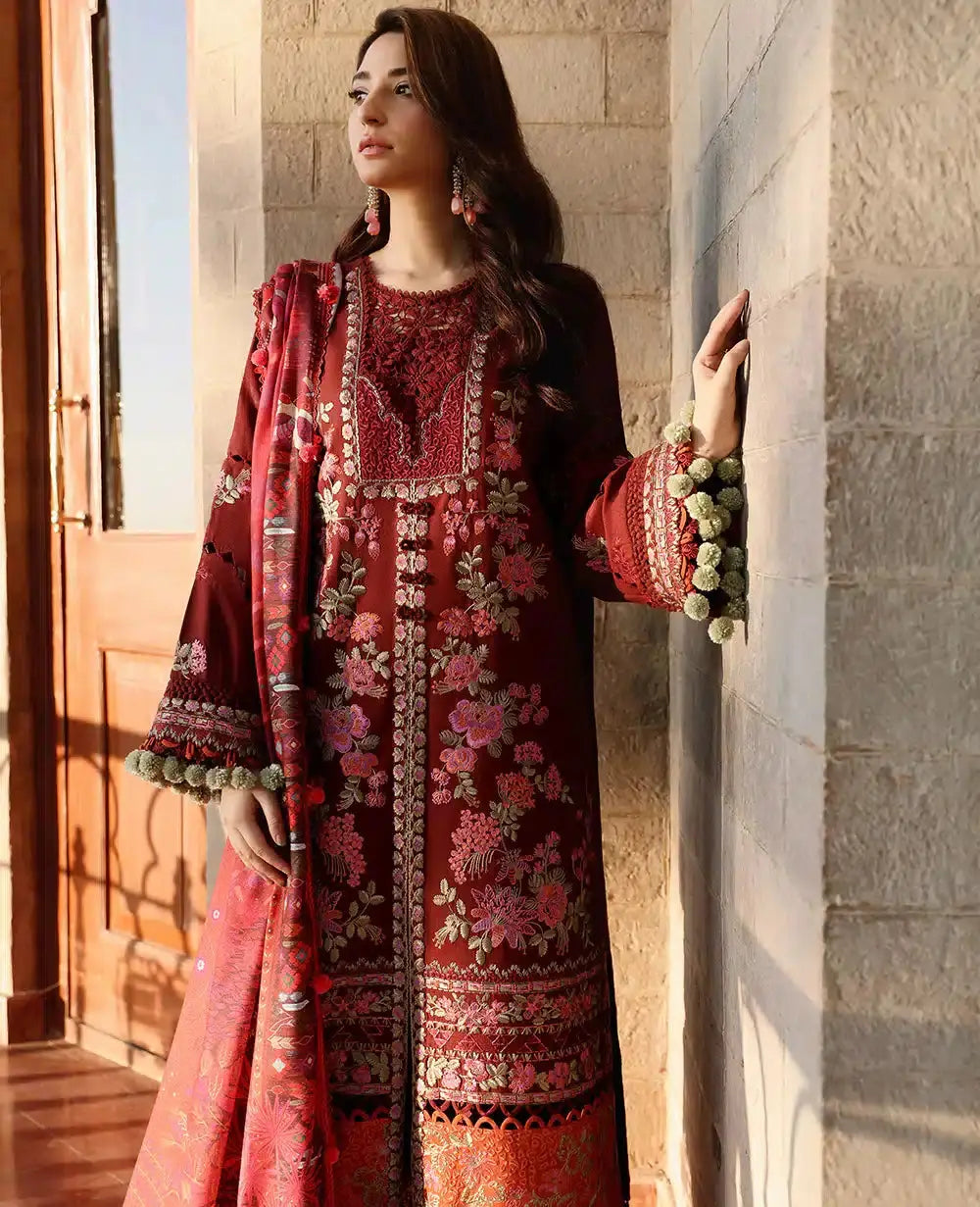 Republic Womenswear | Noemei Luxury Shawl 23 | NWU23-D7-B - Pakistani Designer Dress - by Republic Womenswear | Type: Luxury - 100% Original at Saira Sultan