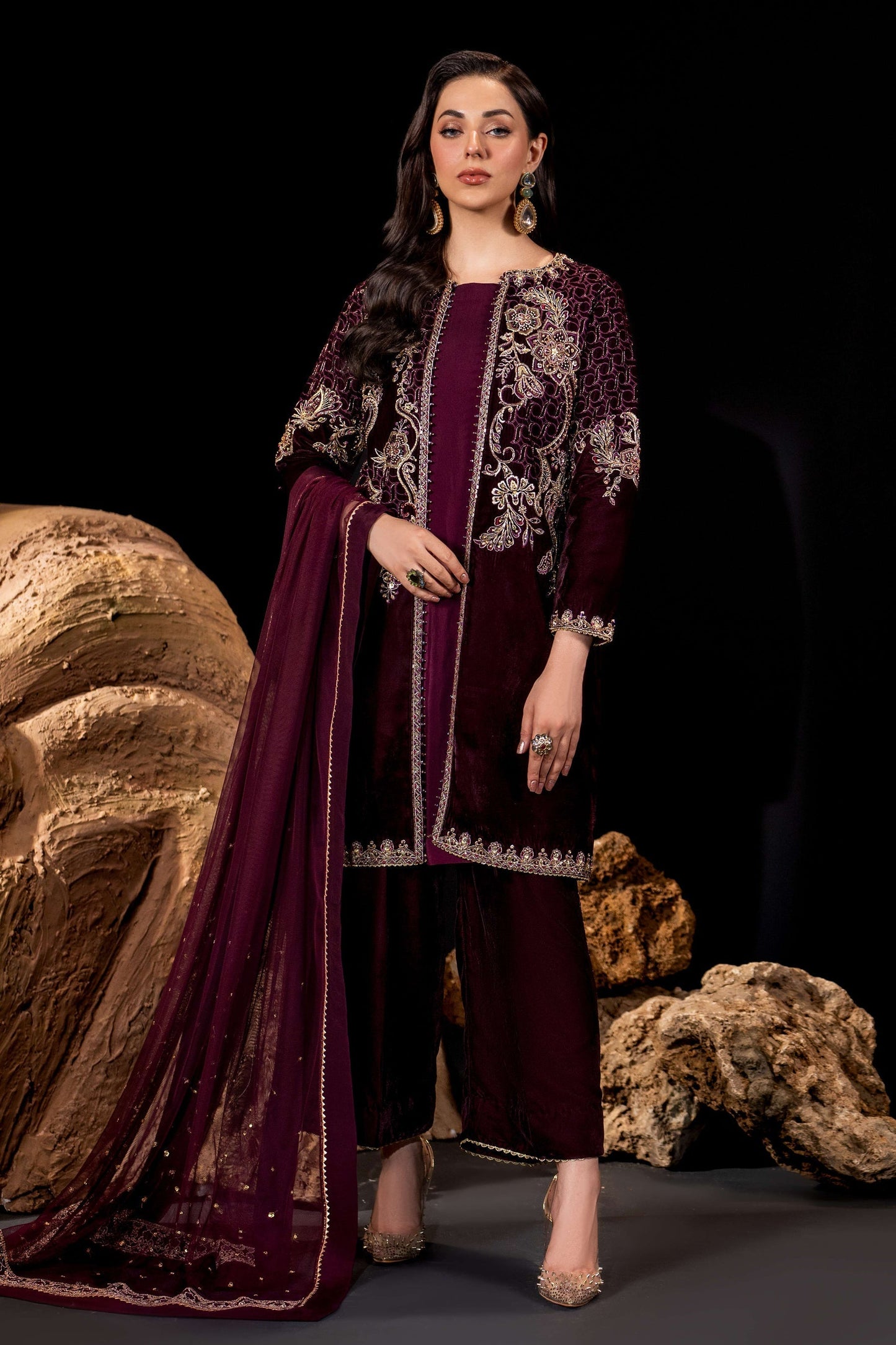 Naqshi | Makhmal 24 | Qandeel - Pakistani Designer Dress - by Naqshi | Type: Ladies Clothes - 100% Original at Saira Sultan