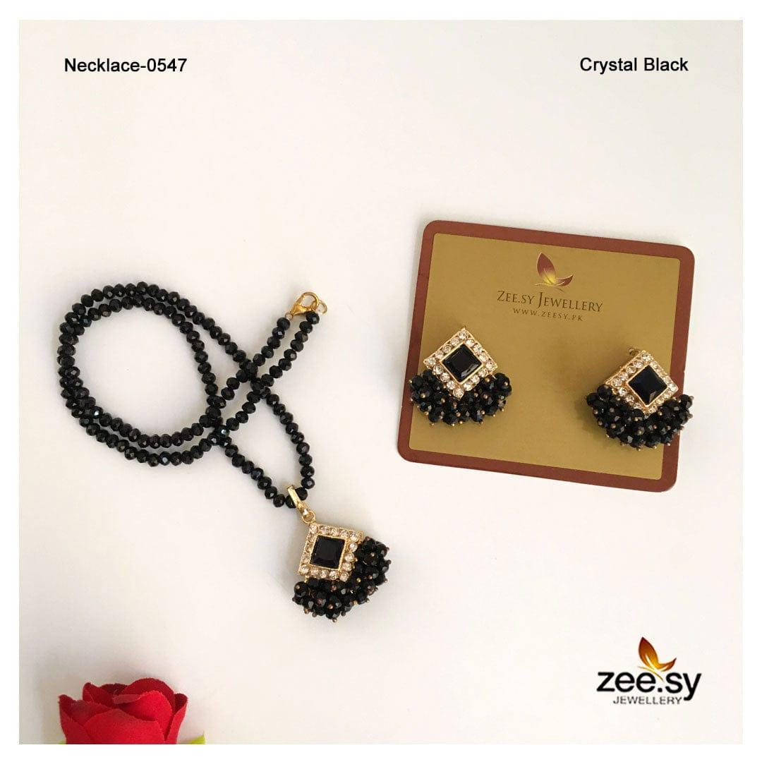 Necklace-0547 Crystal Black