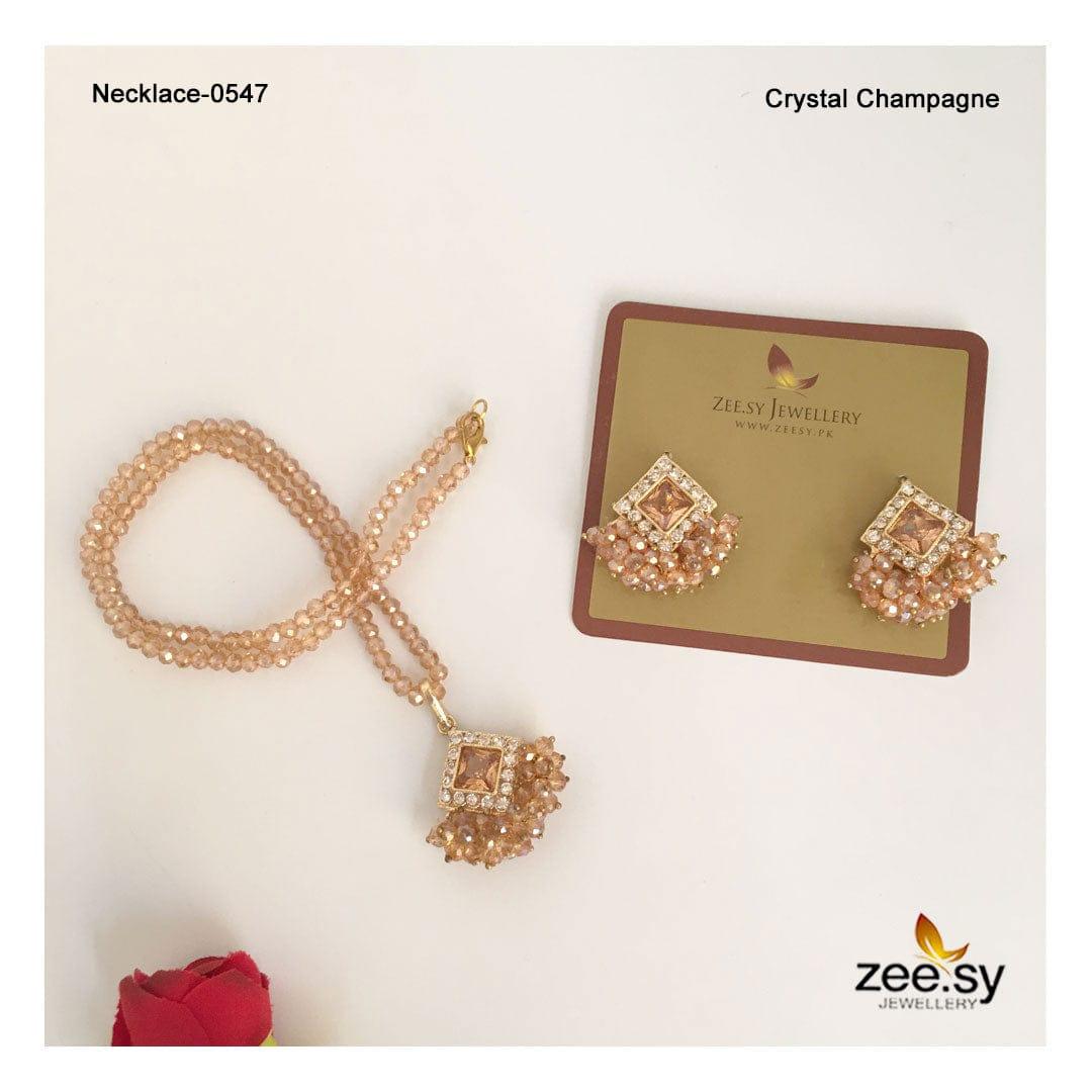 Necklace-0547 Crystal Champagne