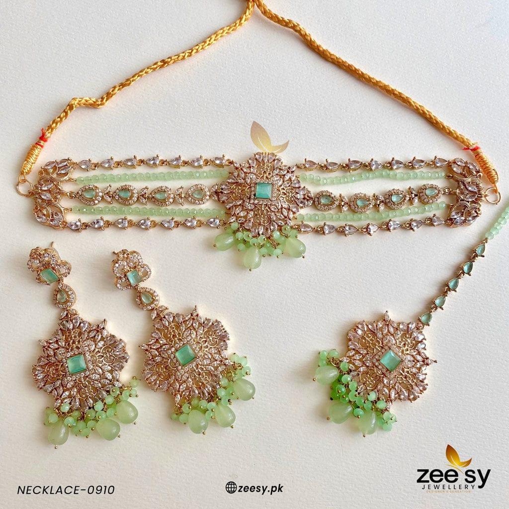 Necklace-0910 Pista Green