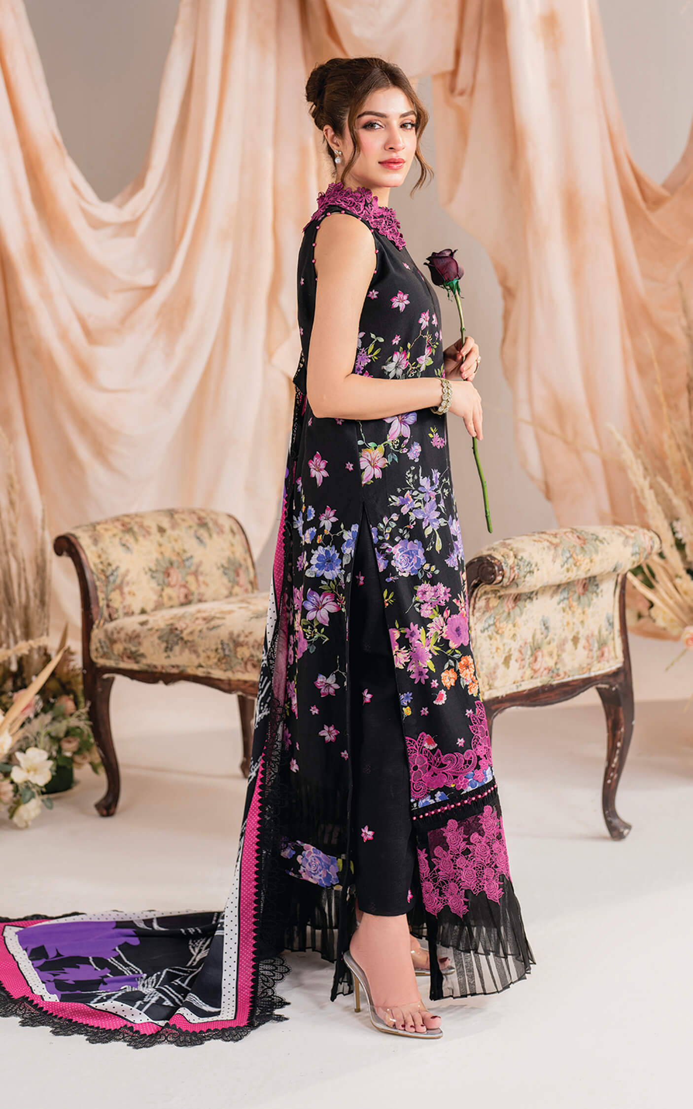 Asifa and Nabeel | Winter Meraki 24 | Nocturne-MW-10 - Pakistani Designer Dress - by Asifa and Nabeel | Type: Ladies Clothes - 100% Original at Saira Sultan