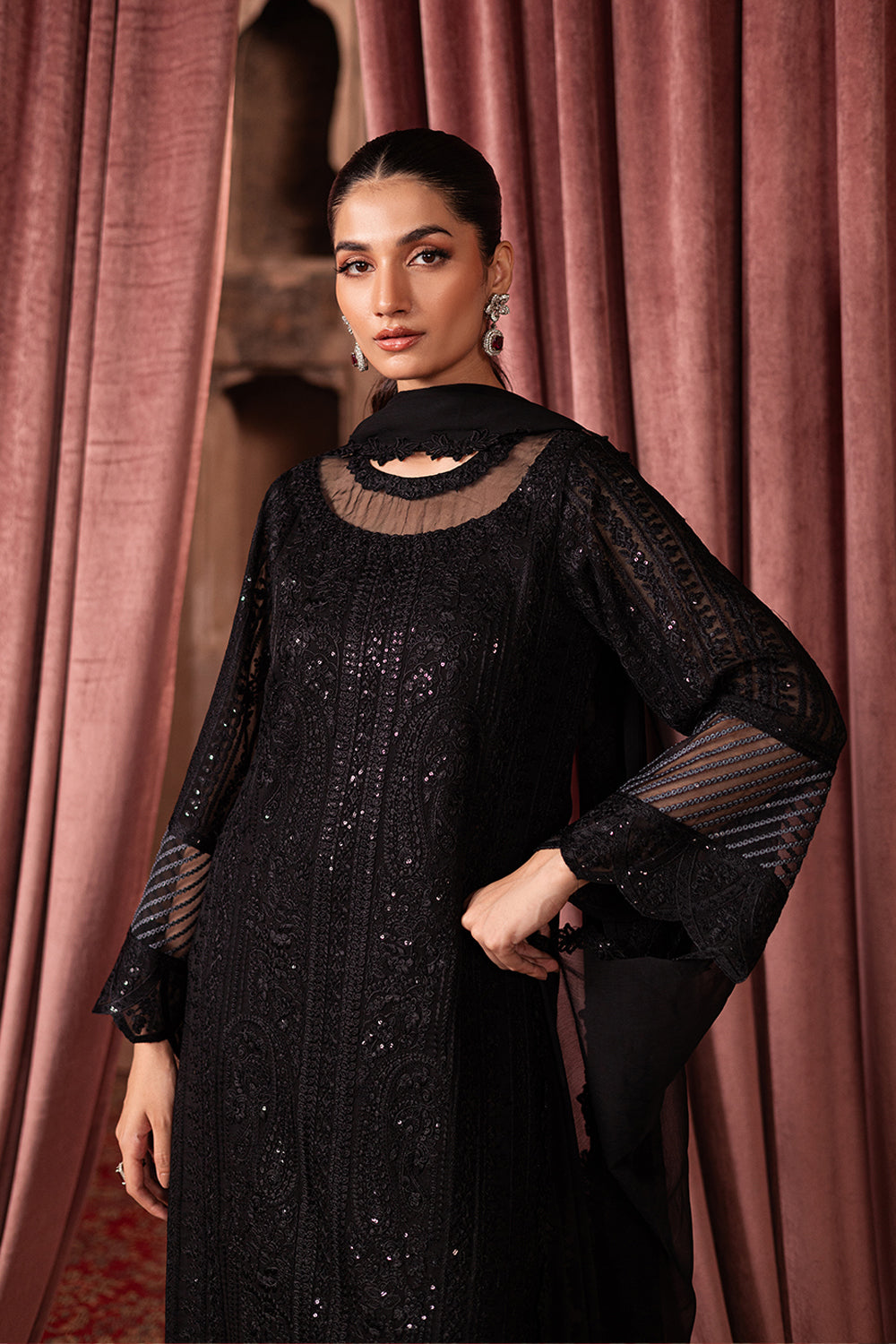 Azure | Luxe Formals | Noir Mystique - Pakistani Designer Dress - by Azure - Type : Ladies Clothes - 100% Original at Saira Sultan