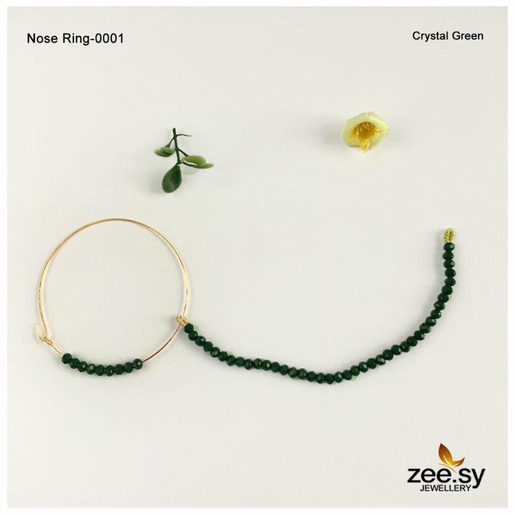 Wedding Nose Ring-0001 Crystal Green