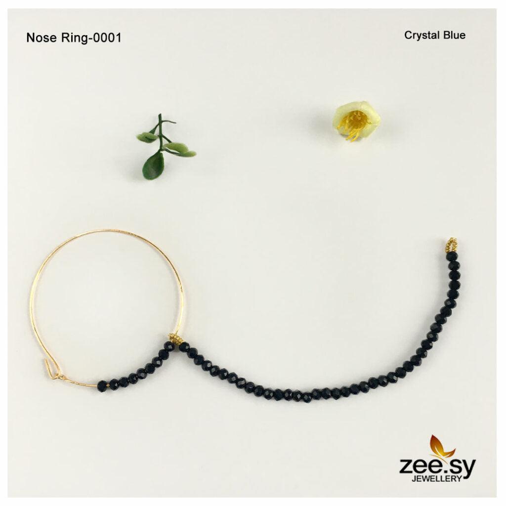 Wedding Nose Ring-0001 Crystal Blue