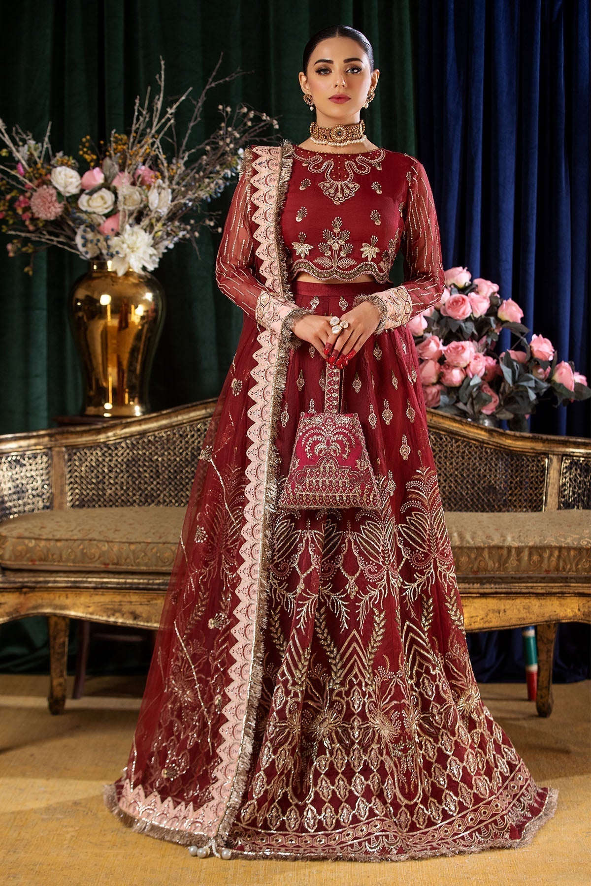 Nureh | Aroha Formals | AR-02 XS Maroon Chiffon