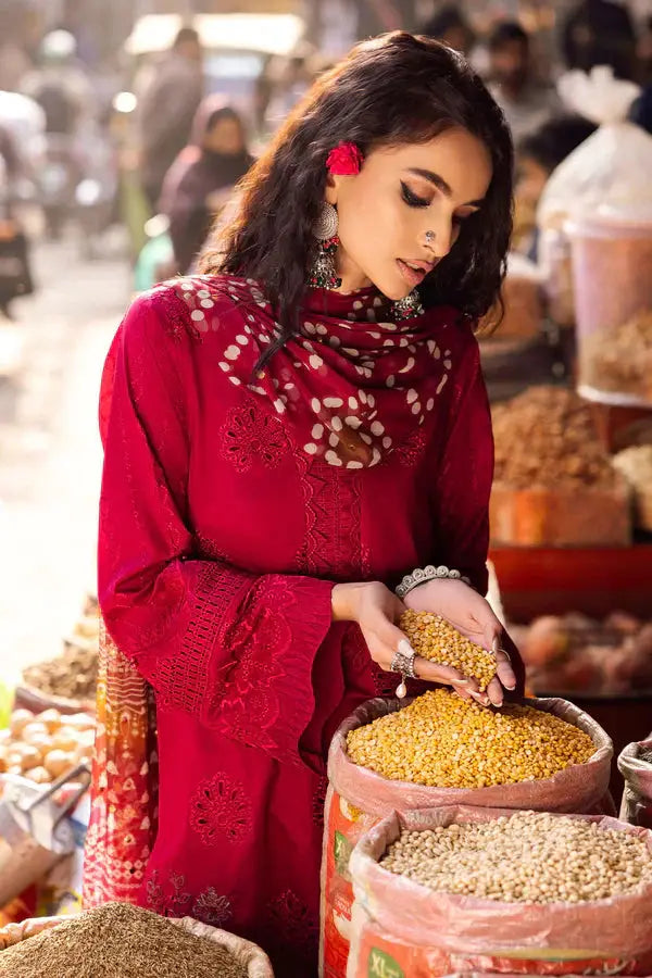 Nureh | Bazaar Lawn Chikankari 24 | NS-124 - Pakistani Designer Dress - by Nureh | Type: Luxury - 100% Original at Saira Sultan