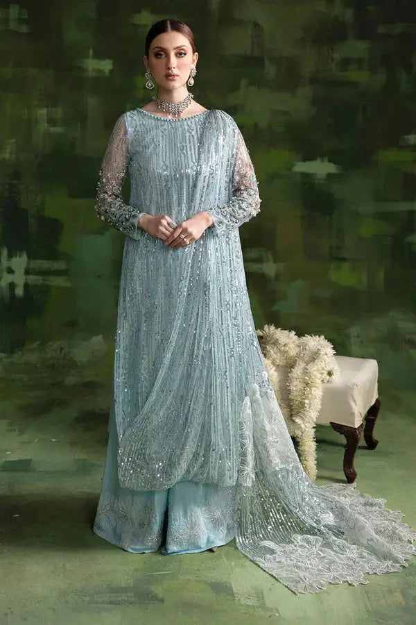 Nureh | Wedding Formals 24 | Aqua Moon - Pakistani Designer Dress - by Nureh | Type: Bridal - 100% Original at Saira Sultan