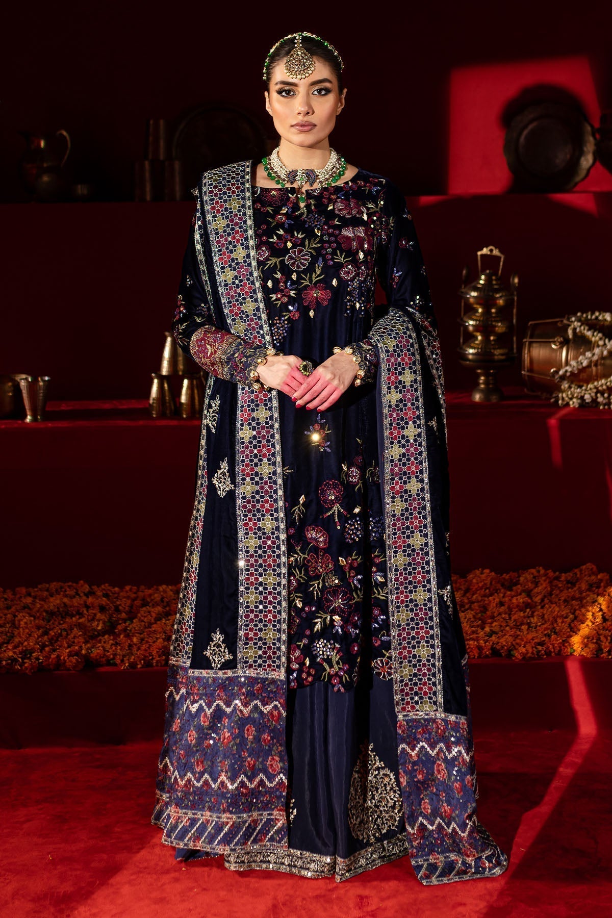 Nureh | Maya Velvet | NW-93 - Pakistani Designer Dress - by Nureh | Type: Ladies Clothes - 100% Original at Saira Sultan