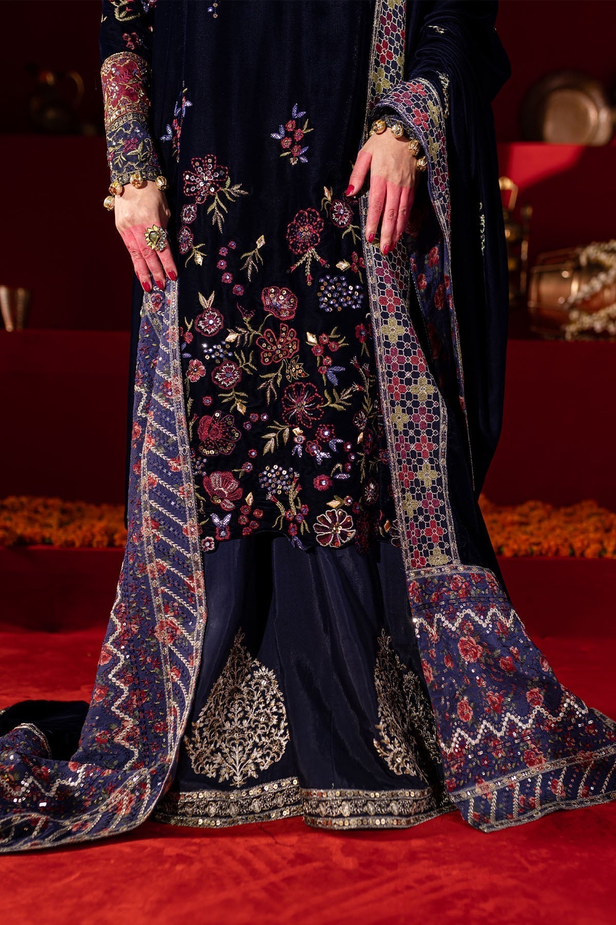 Nureh | Maya Velvet | NW-93 - Pakistani Designer Dress - by Nureh | Type: Ladies Clothes - 100% Original at Saira Sultan