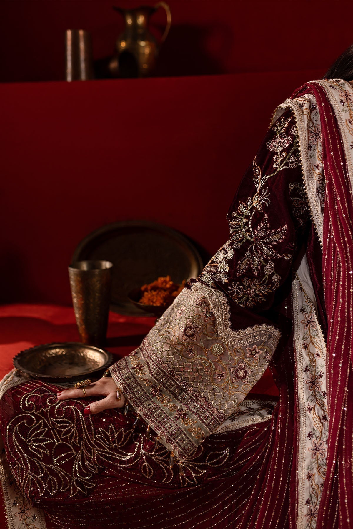Nureh | Maya Velvet | NW-89 - Pakistani Designer Dress - by Nureh | Type: Ladies Clothes - 100% Original at Saira Sultan