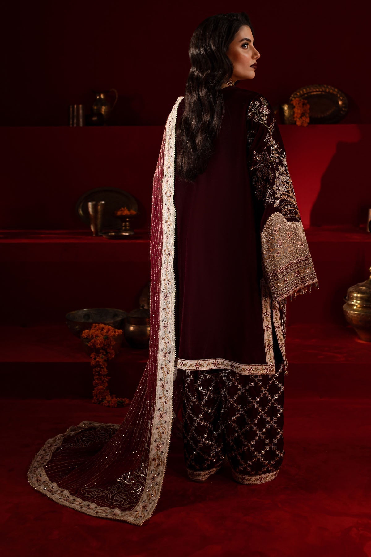 Nureh | Maya Velvet | NW-89 - Pakistani Designer Dress - by Nureh | Type: Ladies Clothes - 100% Original at Saira Sultan