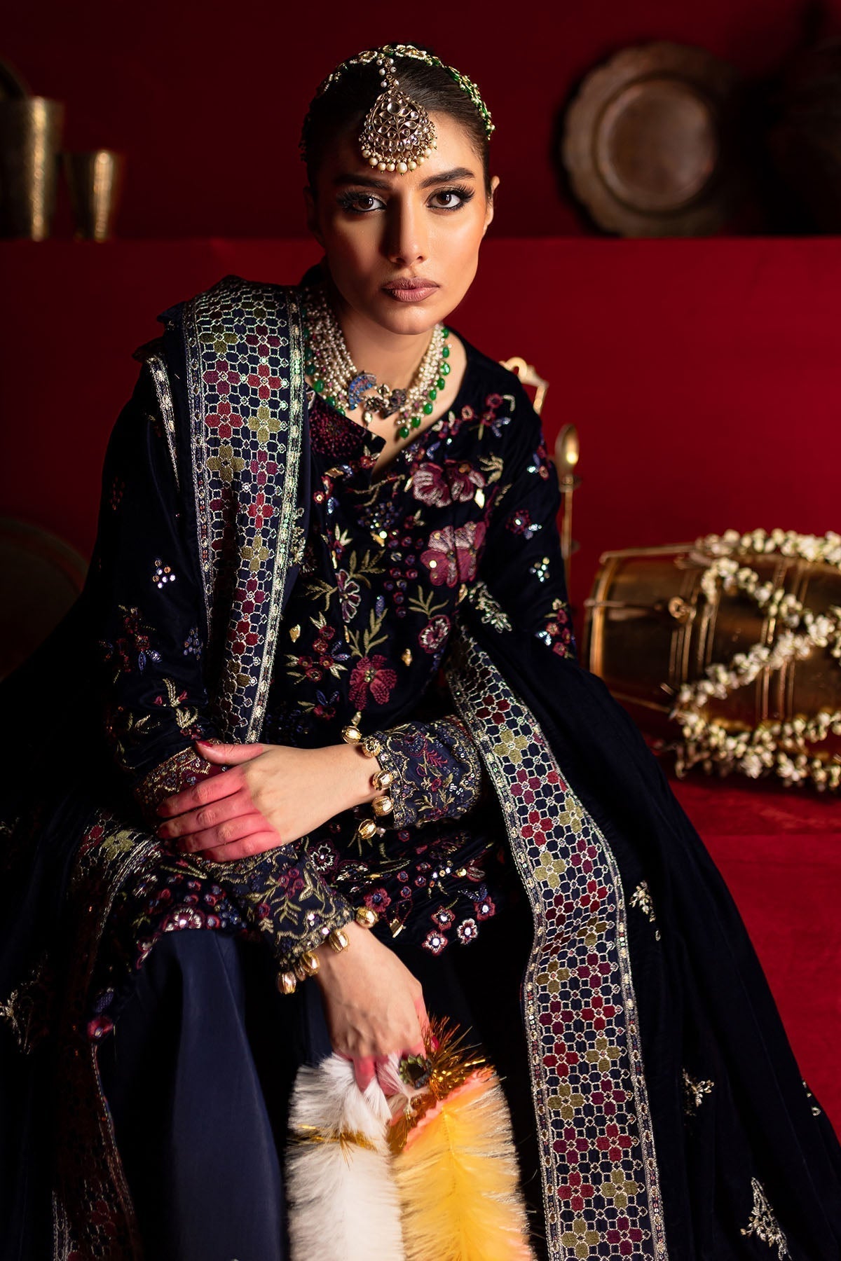 Nureh | Maya Velvet | NW-93 - Pakistani Designer Dress - by Nureh | Type: Ladies Clothes - 100% Original at Saira Sultan